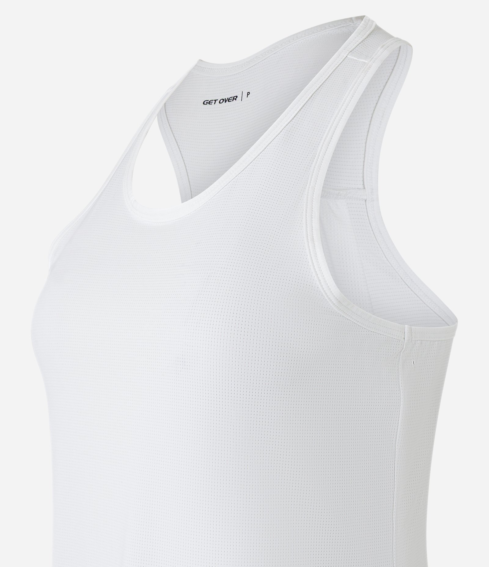 Regata Nadador Esportiva em Microfibra com Furinhos Branco 7