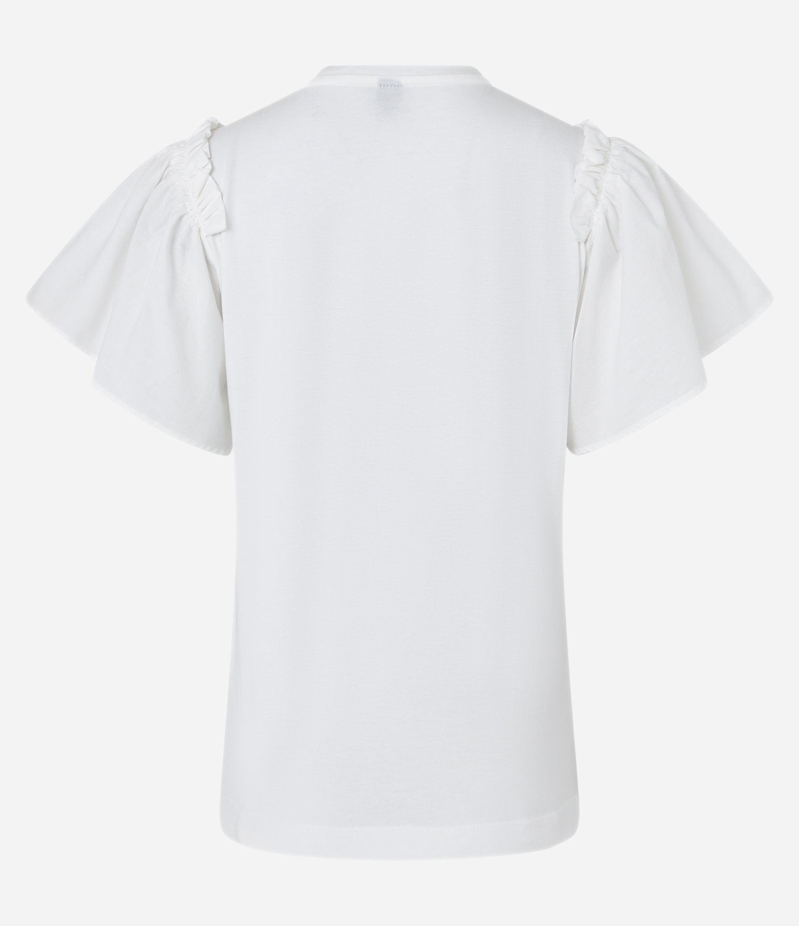 Blusa em Algodão com Strass na Manga Bufante Branco 7
