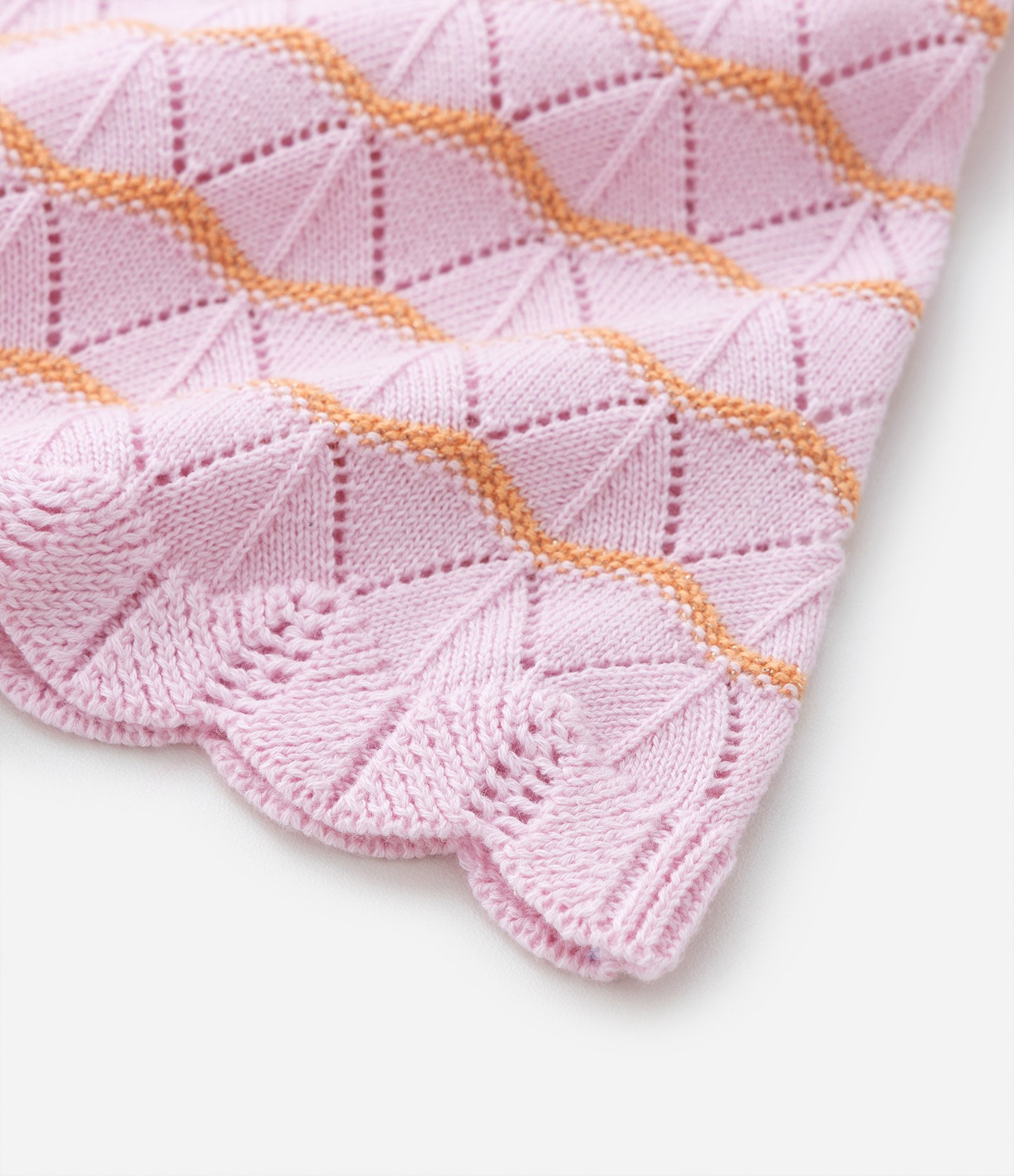 Regata Infantil com Efeito Crochê - Tam 1 a 5 Anos Rosa 3