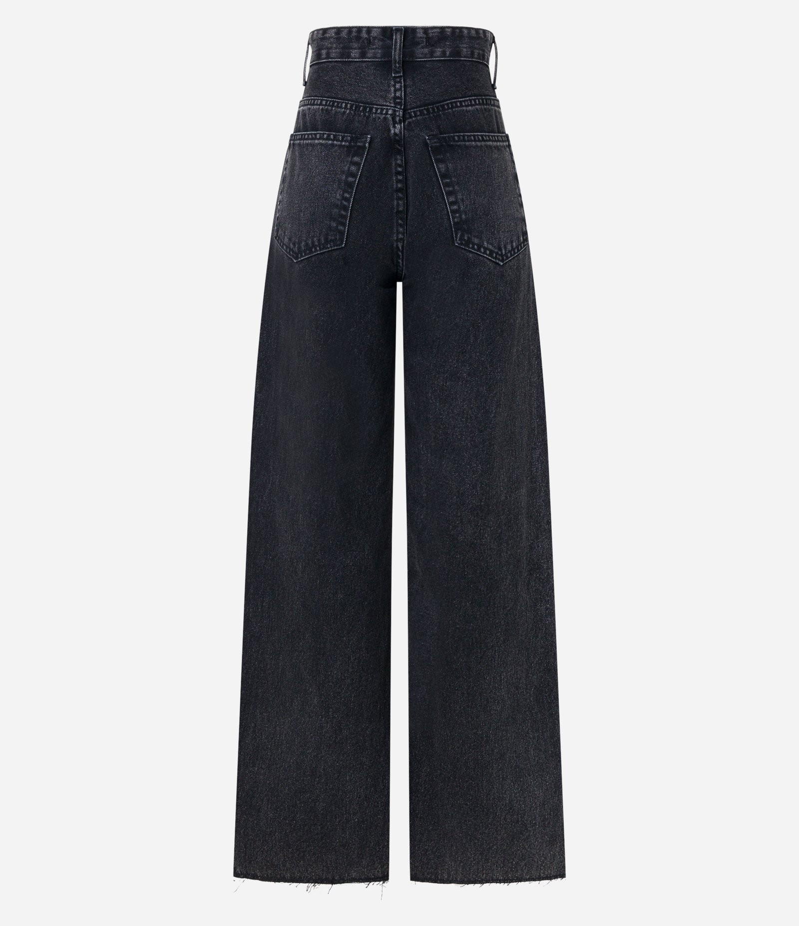 Calça Wide Leg em Jeans com Aplicação de Tachinhas Estrelas Preto 8