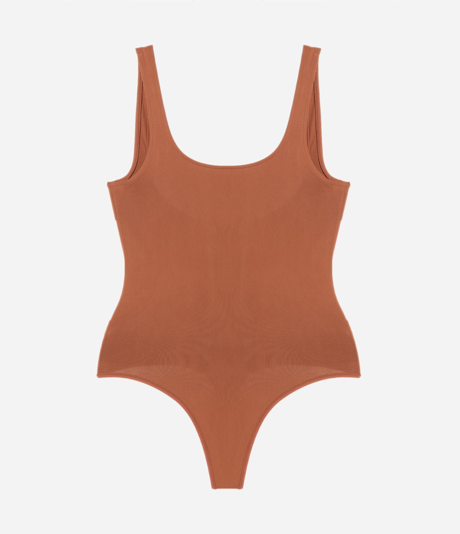 Body Lingerie Seamless Sem Bojo Marrom 3