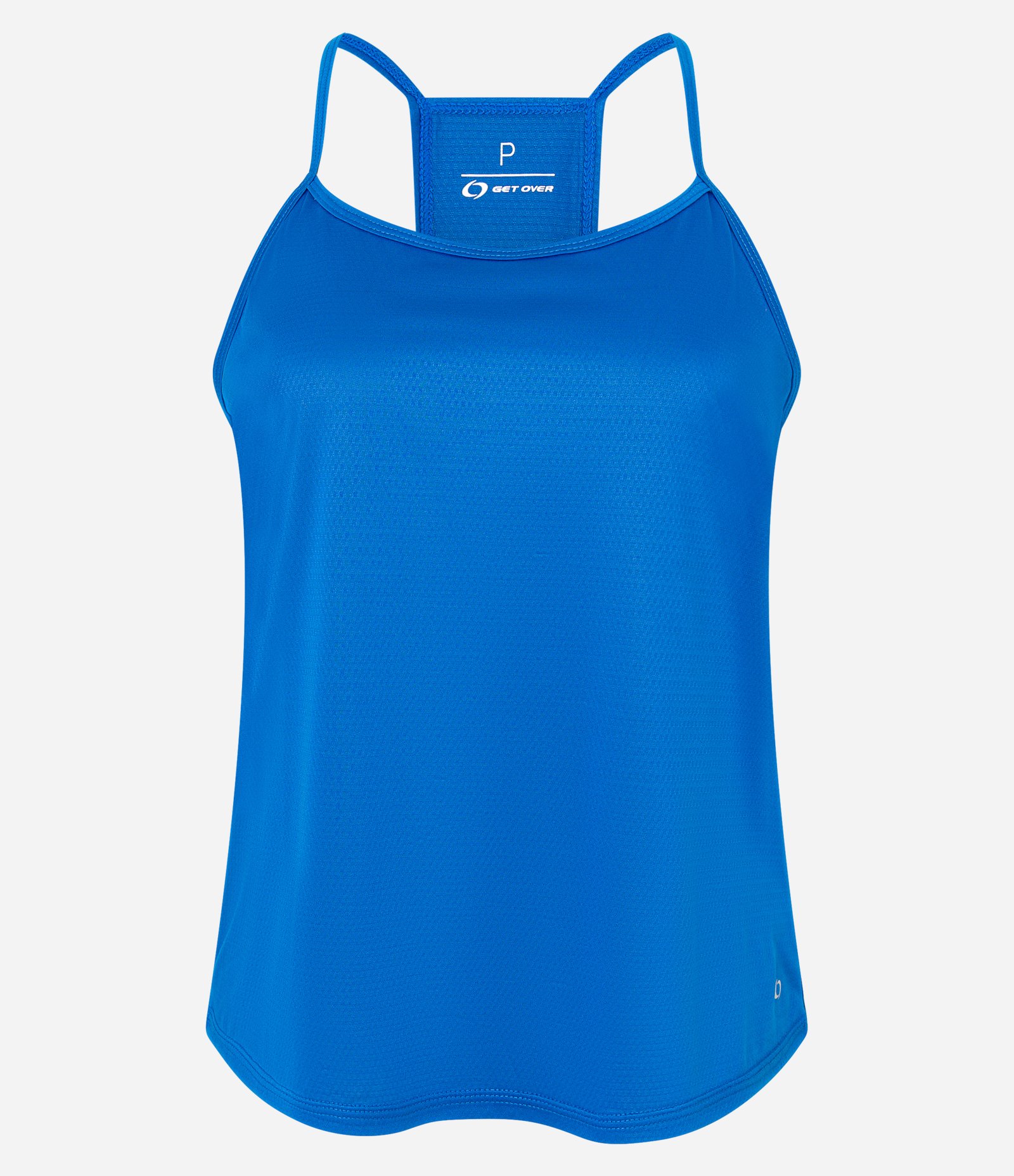 Regata Esportiva em Microfibra com Alças Finas Azul 5