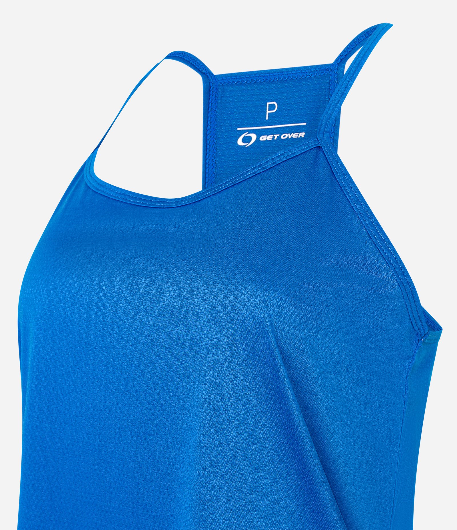 Regata Esportiva em Microfibra com Alças Finas Azul 6