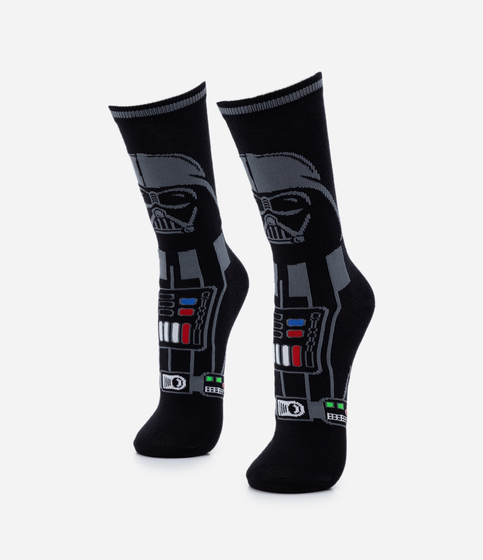 Meia Cano Longo em Algodão Estampa Darth Vader Preto 1