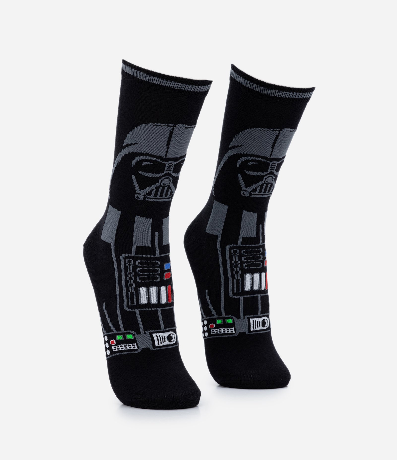 Meia Cano Longo em Algodão Estampa Darth Vader Preto 3