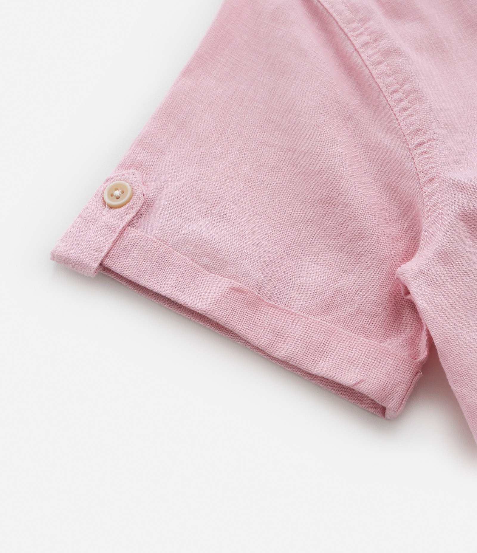 Camisa Infantil com Bolsinho e Botões - Tam 5 a 14 Anos Rosa 6