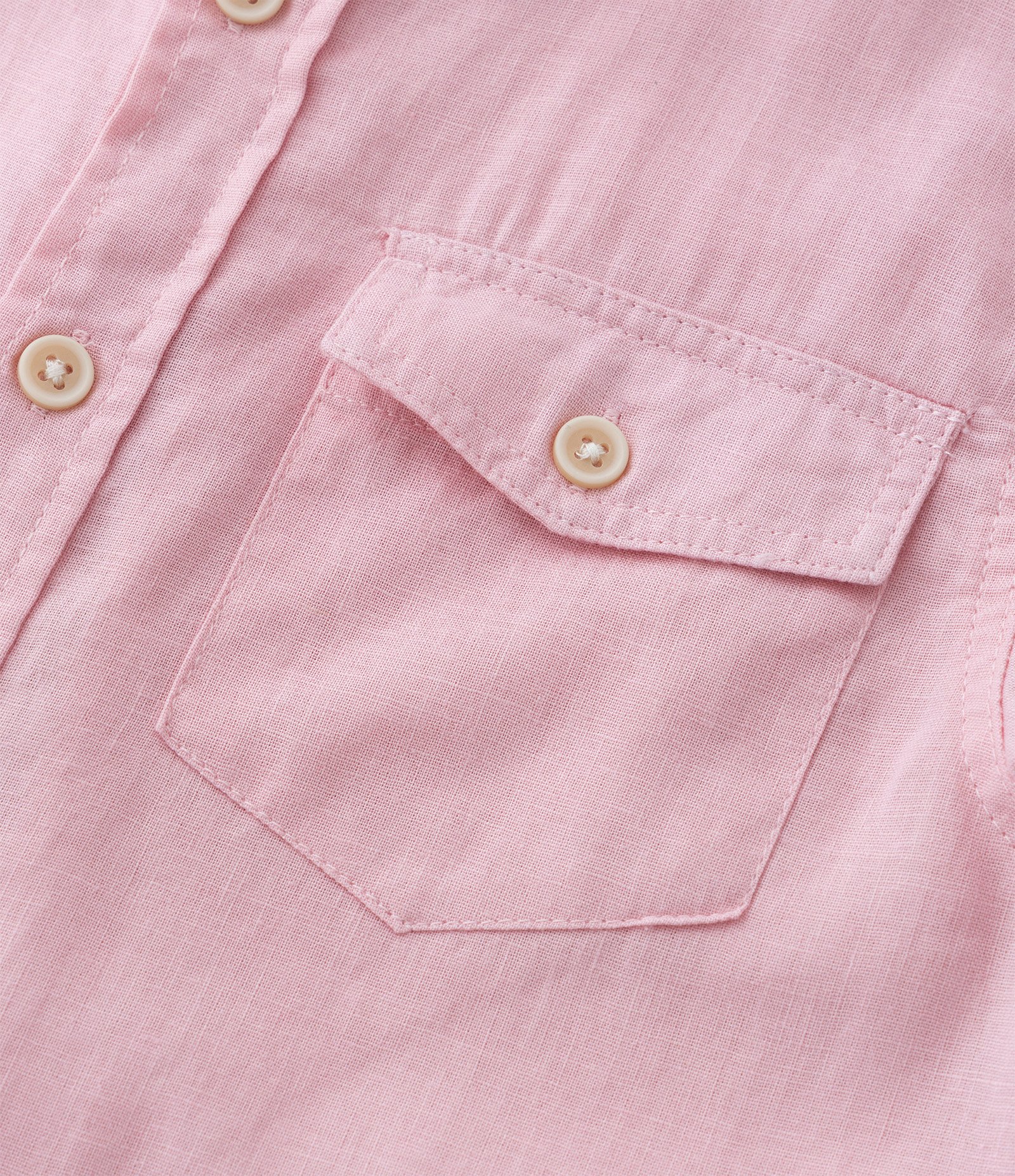 Camisa Infantil com Bolsinho e Botões - Tam 5 a 14 Anos Rosa 7