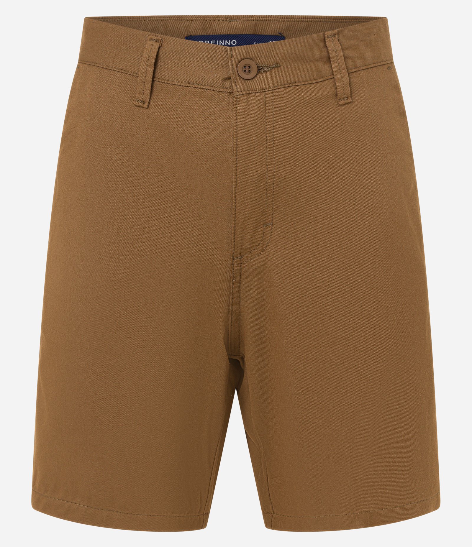 Bermuda Básica em Sarja com Passantes e Bolsos Marrom Caramelo 5