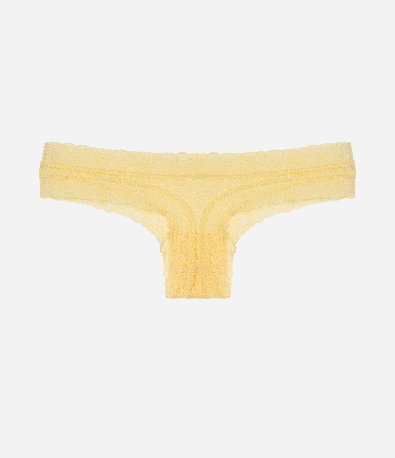 Calcinha Biquíni Fio em Renda Floral Amarelo 5