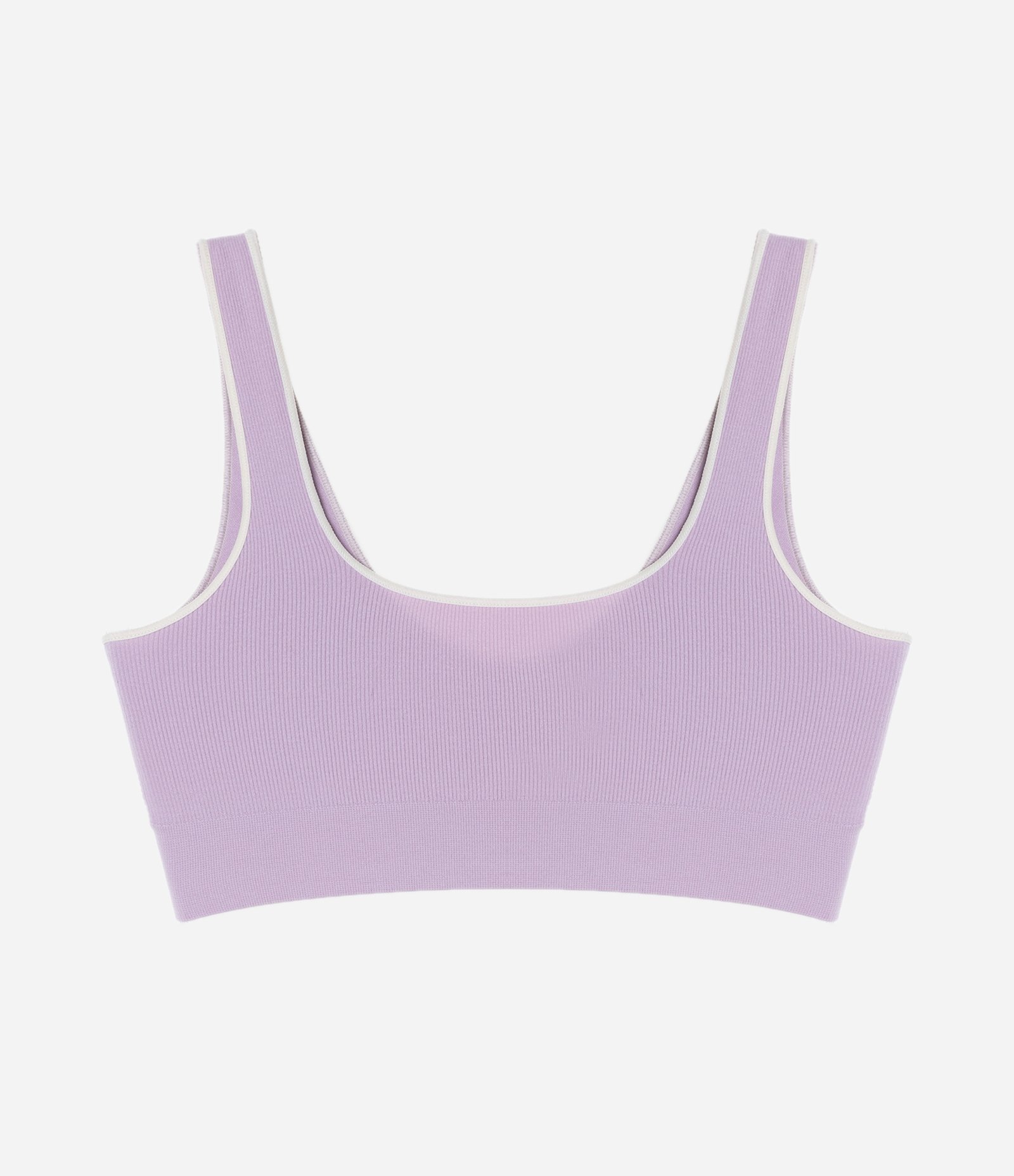 Sutiã Top com Bojo Removível e Textura Canelada Roxo 6