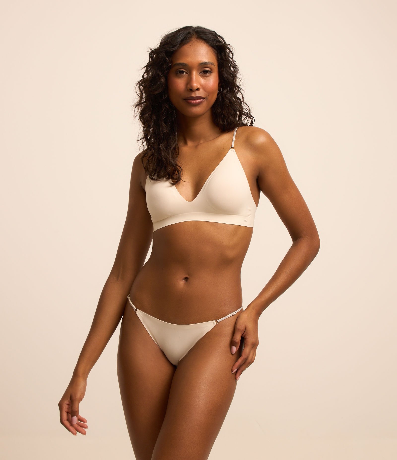 Sutiã Top com Bojo Removivel e Alças Contrastante Off White 2