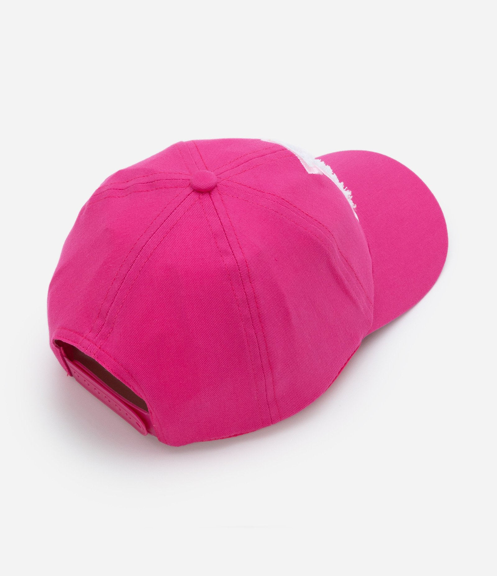 Boné Infantil em Sarja com Aba Curva e Bordado Letra A - Tam U Rosa 2