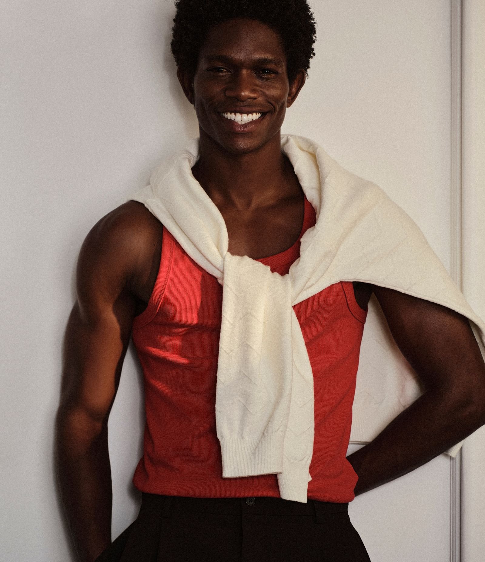 Regata Regular Básica em Ribana de Algodão Vermelho 1