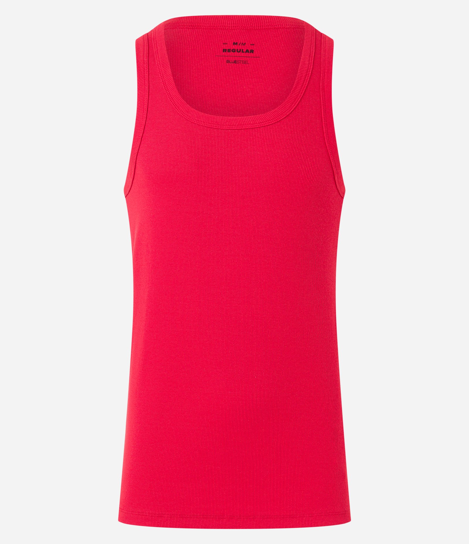 Regata Regular Básica em Ribana de Algodão Vermelho 7