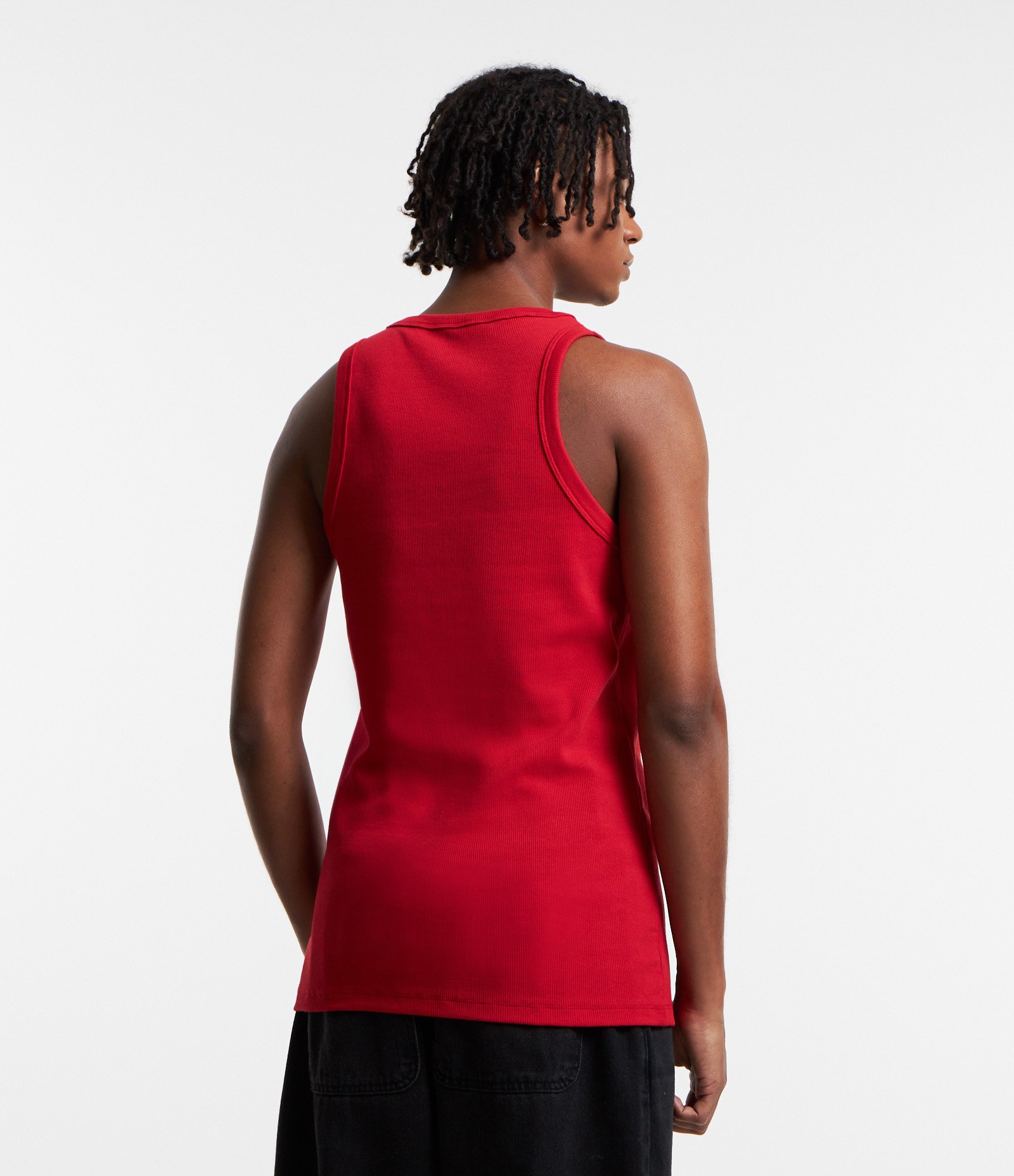 Regata Regular Básica em Ribana de Algodão Vermelho 5