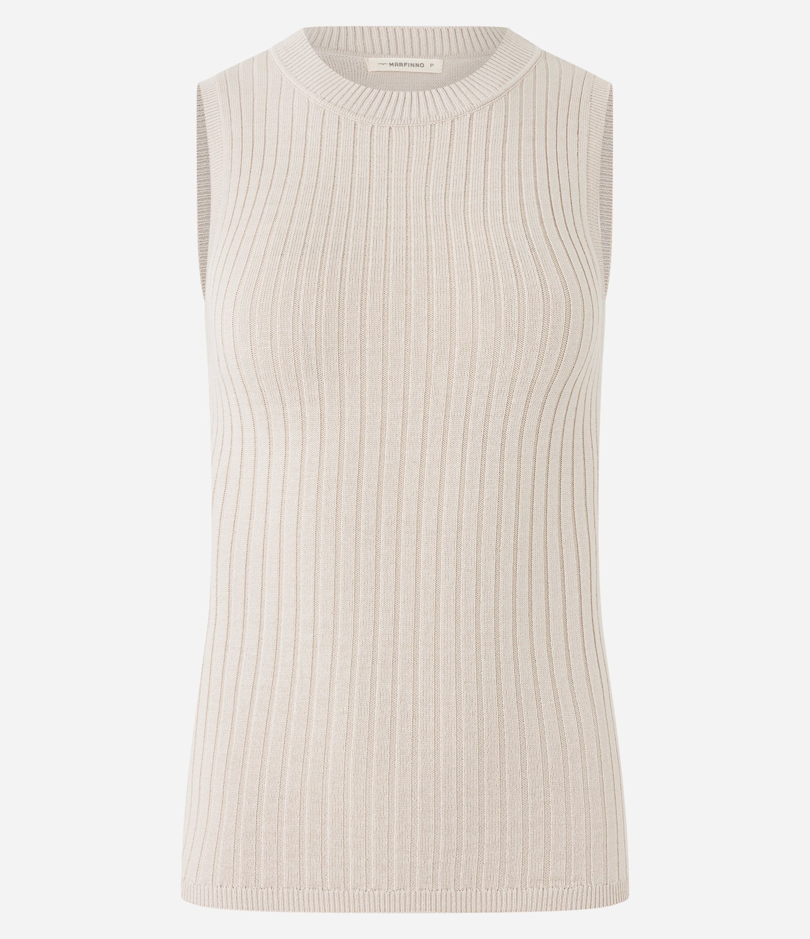 Blusa sem Manga em Viscose com Detalhe Vazado e Textura Canelada Off White 5