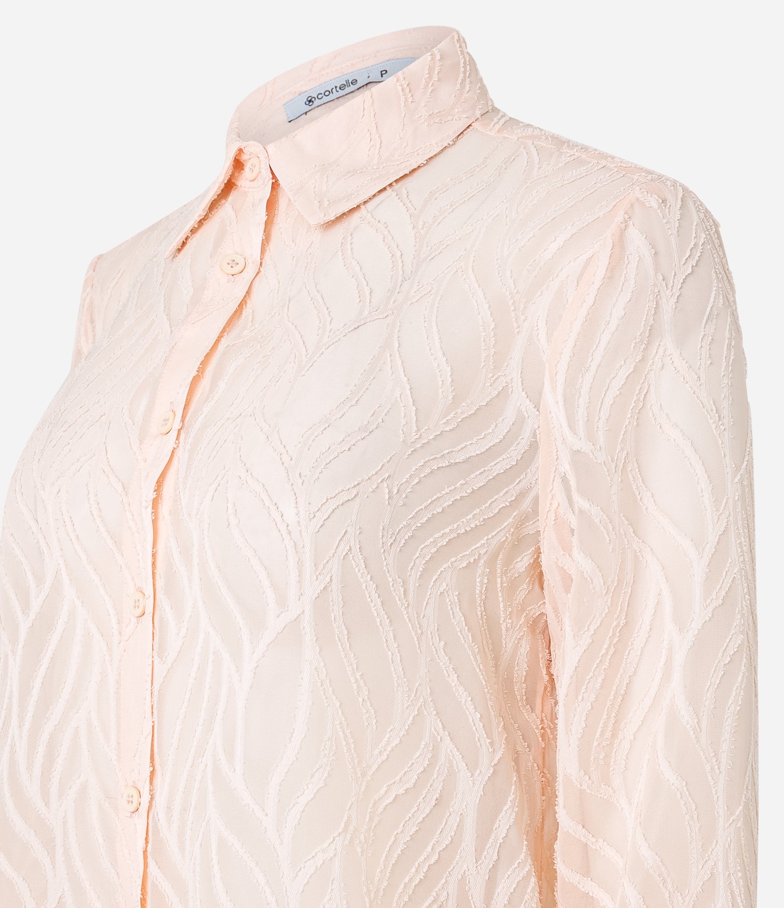 Camisa com Textura Jacquard e Leve Transparência 6