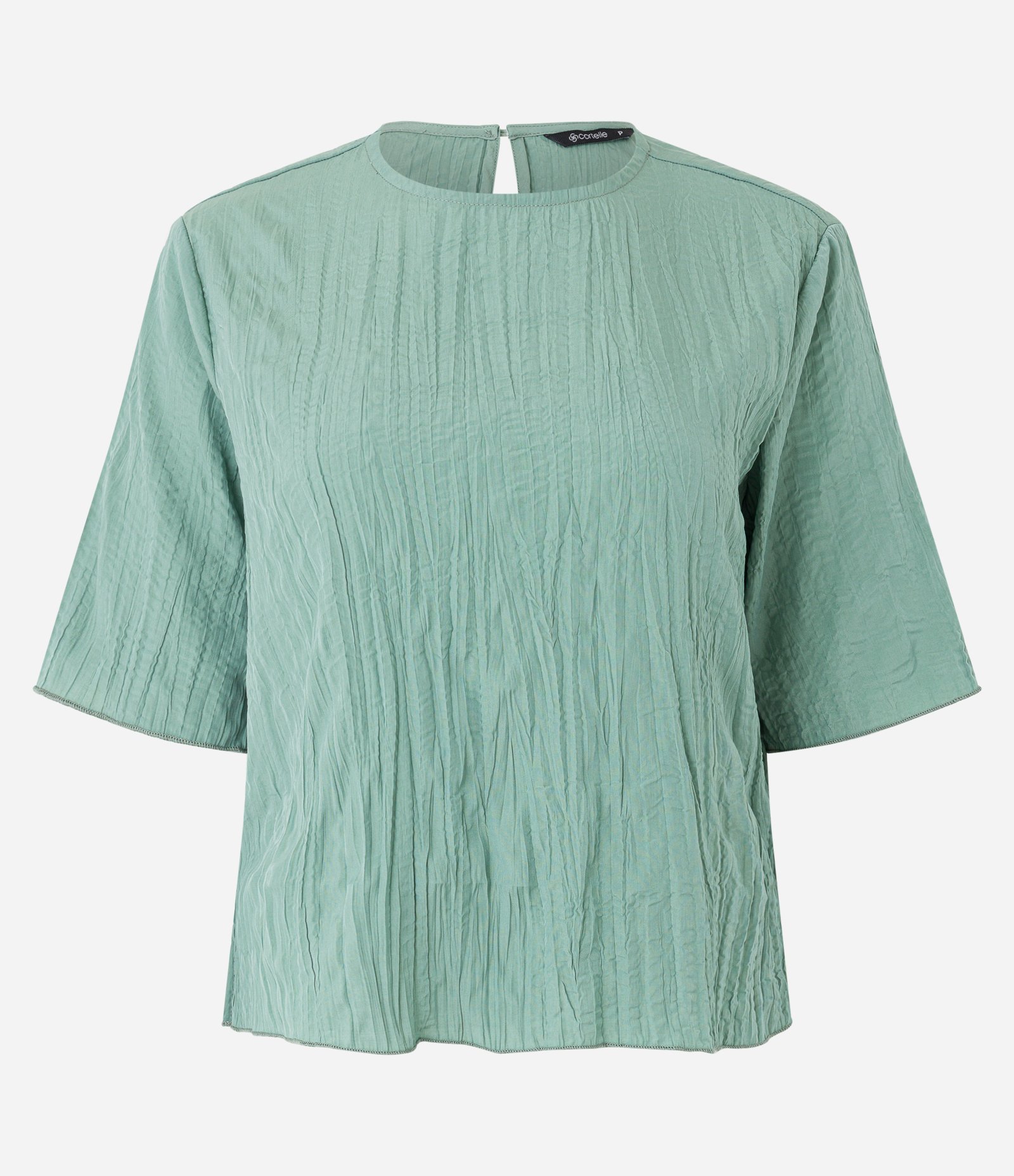 Blusa Acetinada com Efeito Airflow Verde 6