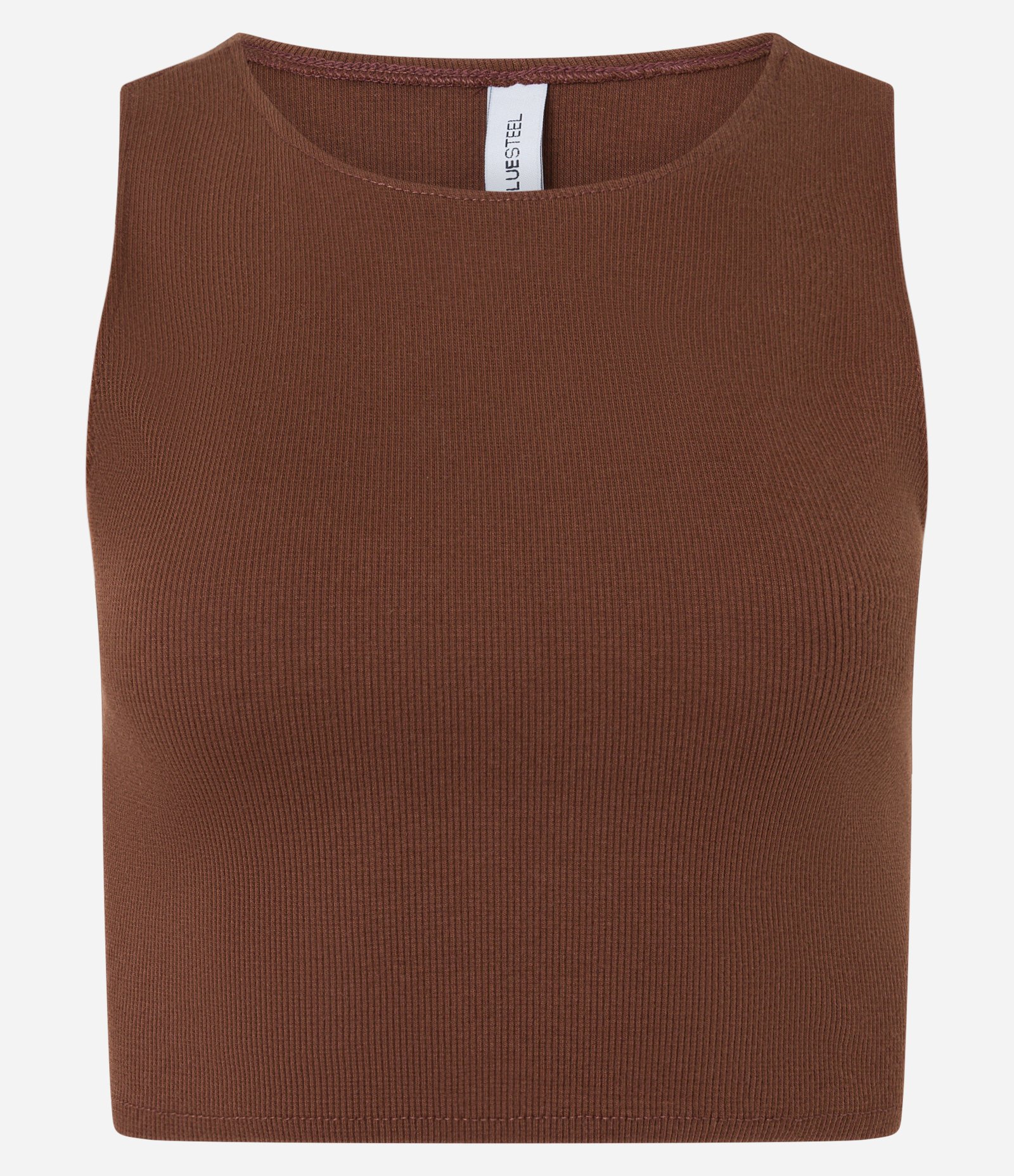 Blusa Cropped sem Manga em Algodão com Textura Canelada 5