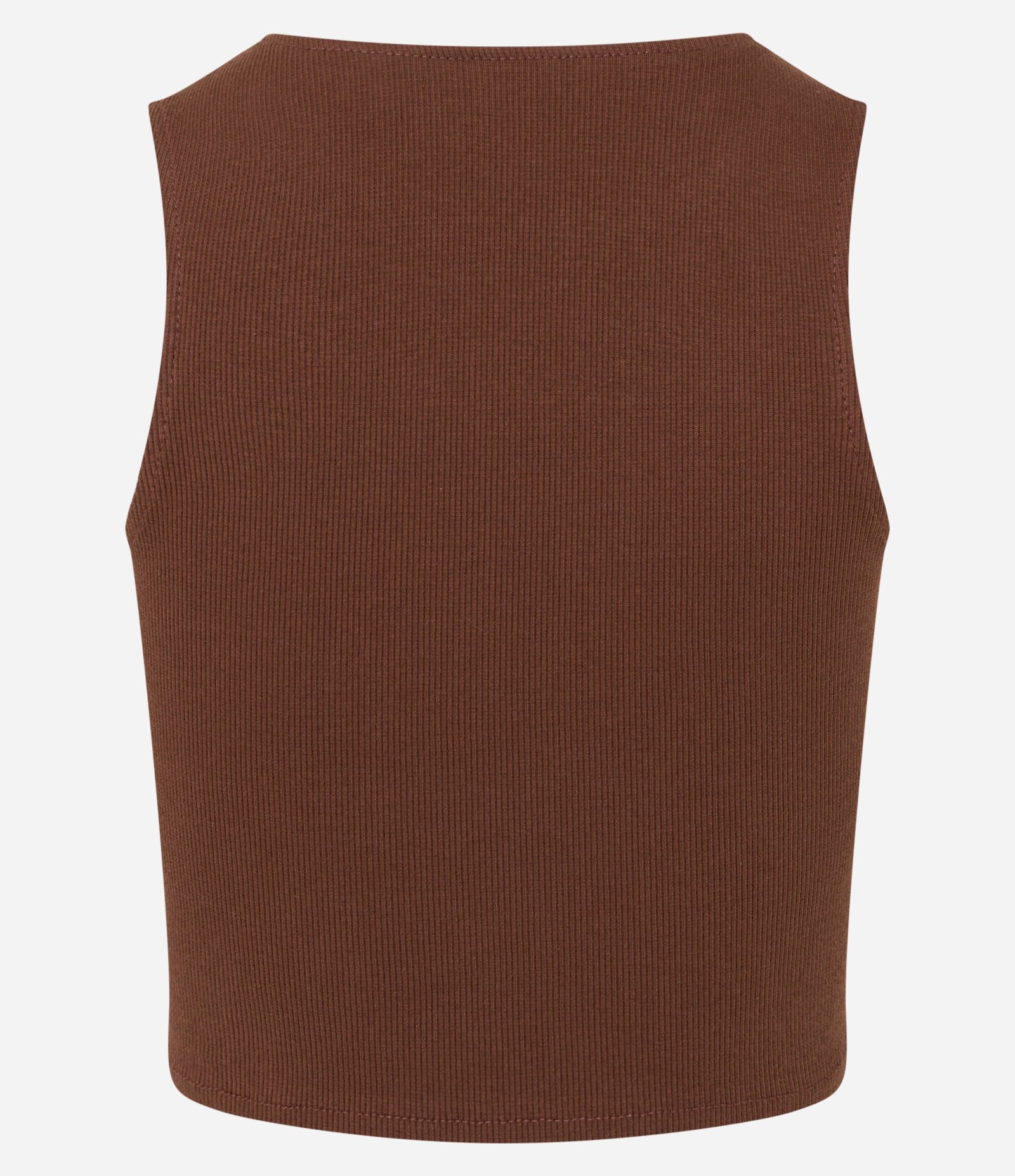 Blusa Cropped sem Manga em Algodão com Textura Canelada 7