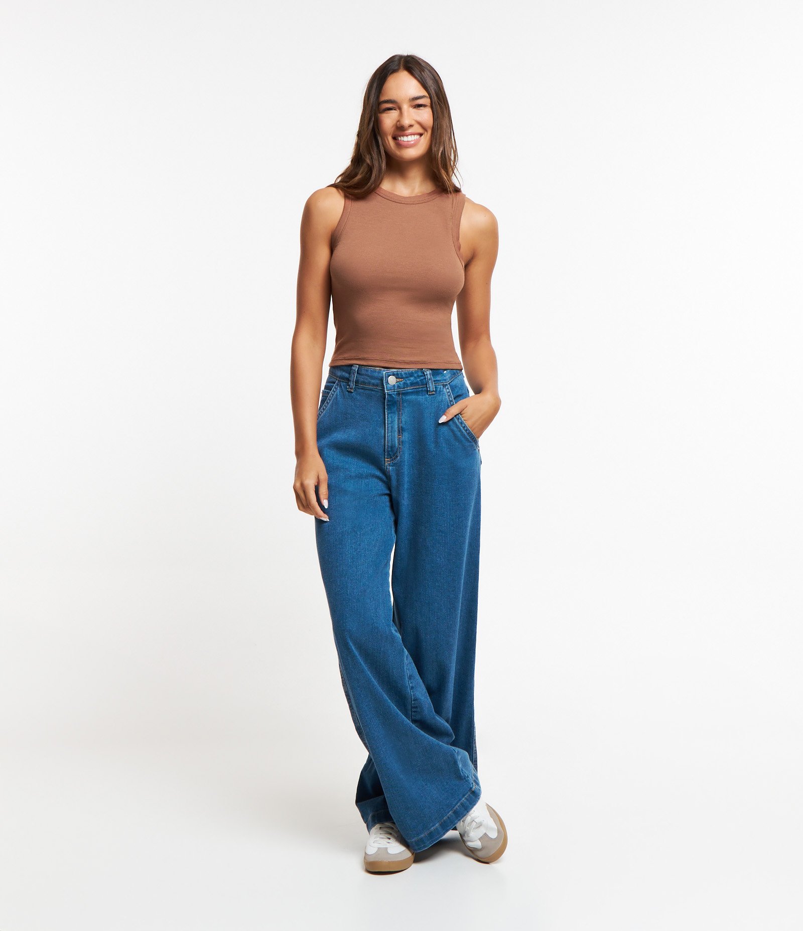 Regata Cropped Básica em Ribana Canelada 2