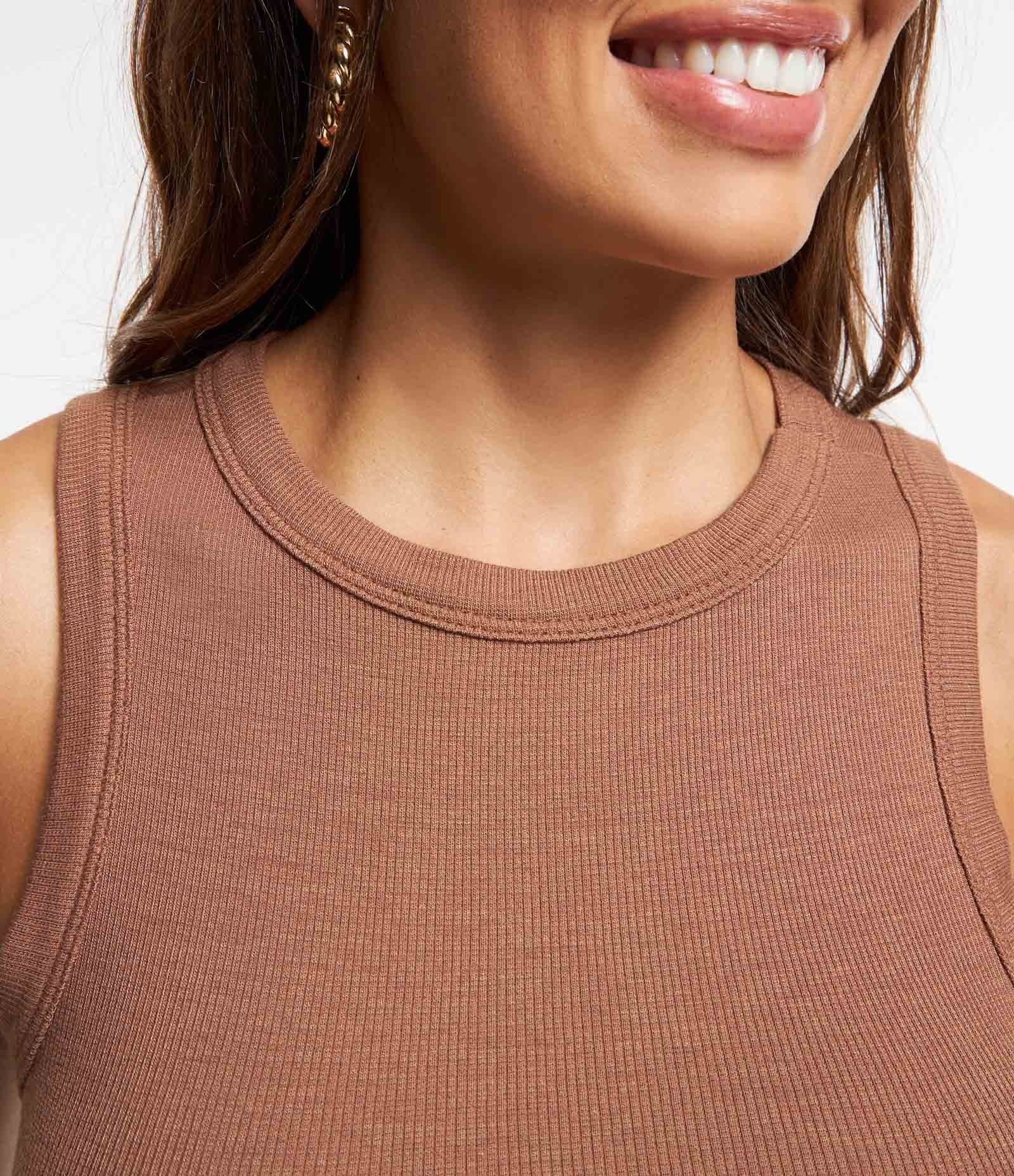 Regata Cropped Básica em Ribana Canelada 4