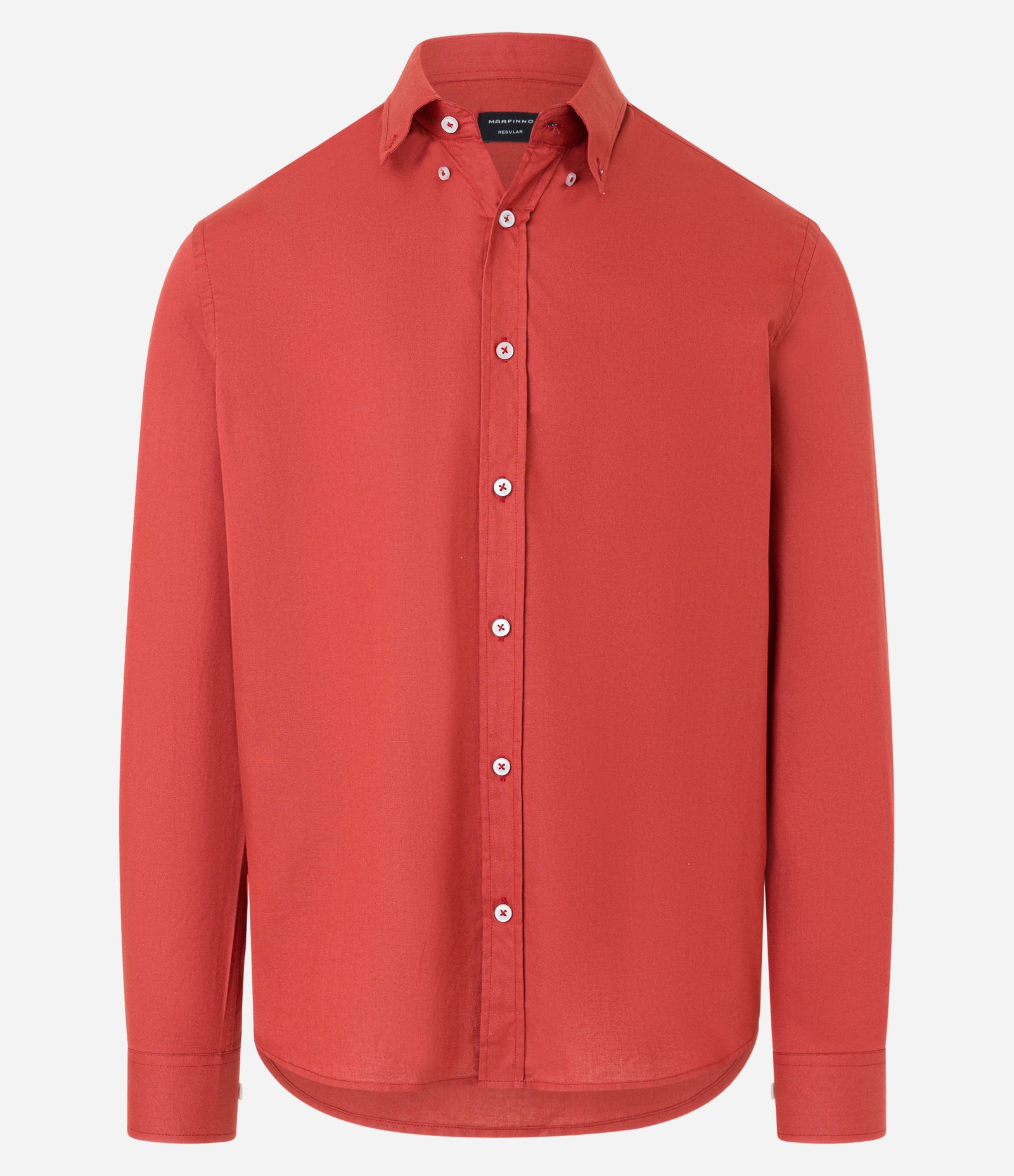 Camisa em Oxford com Abotoamento Frontal Vermelho 5