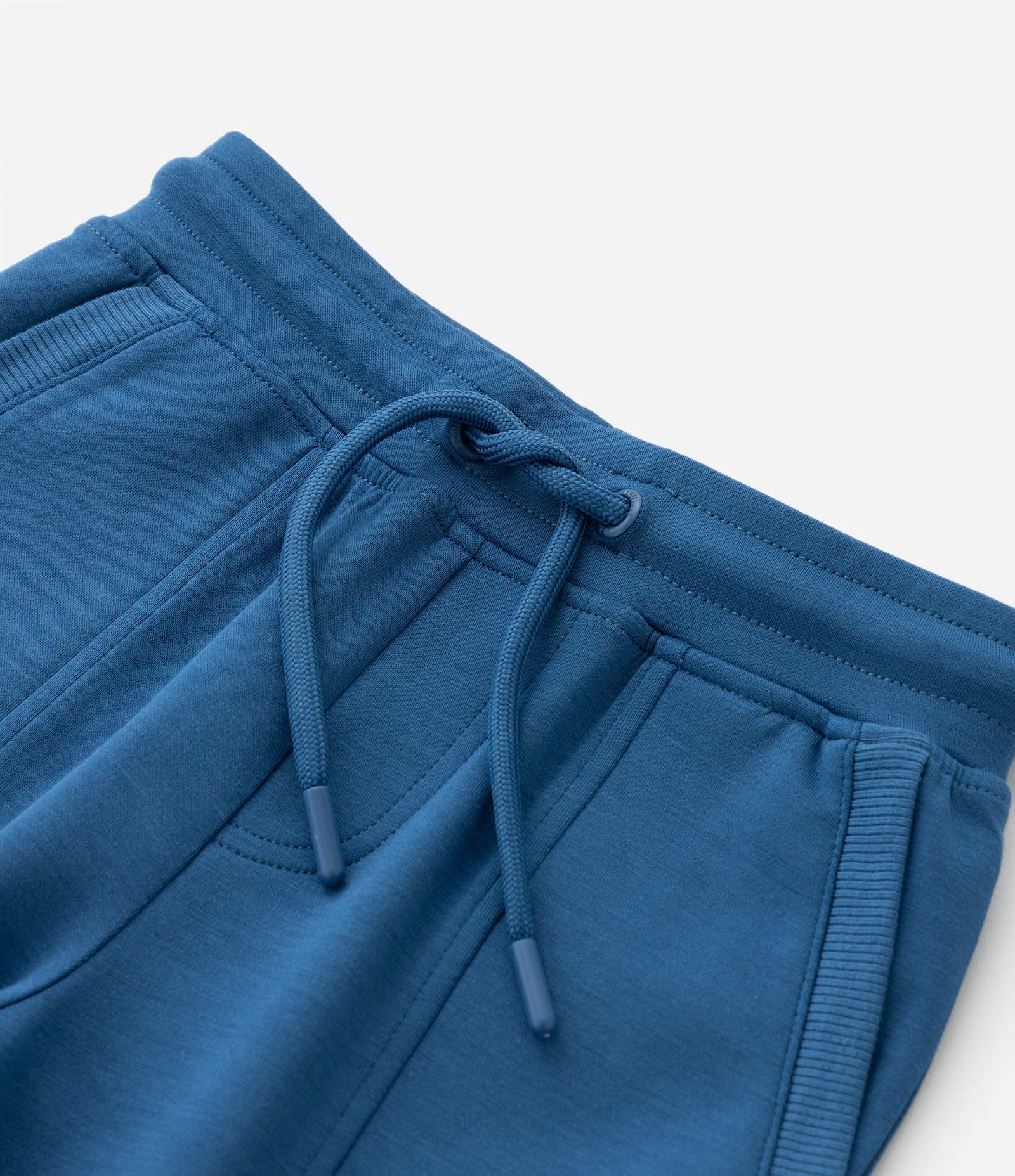 Calça Infantil em Modal com Recortes e Bolsos - Tam 1 a 6 Anos Azul 8