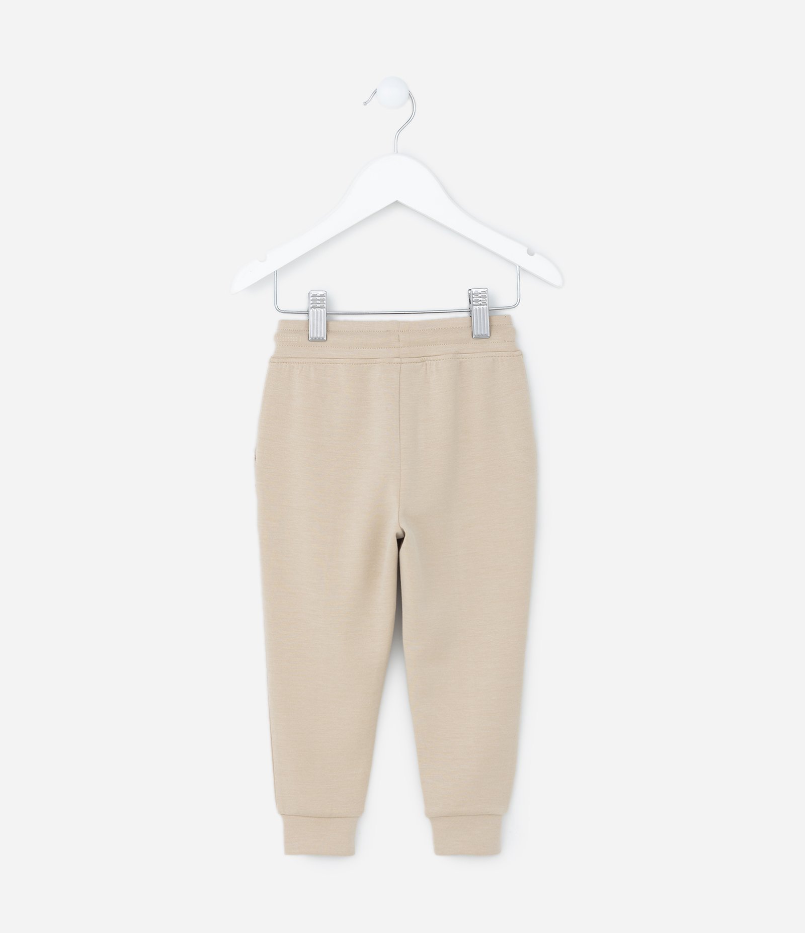 Calça Infantil em Modal com Recortes e Bolsos - Tam 1 a 6 Anos Bege 2