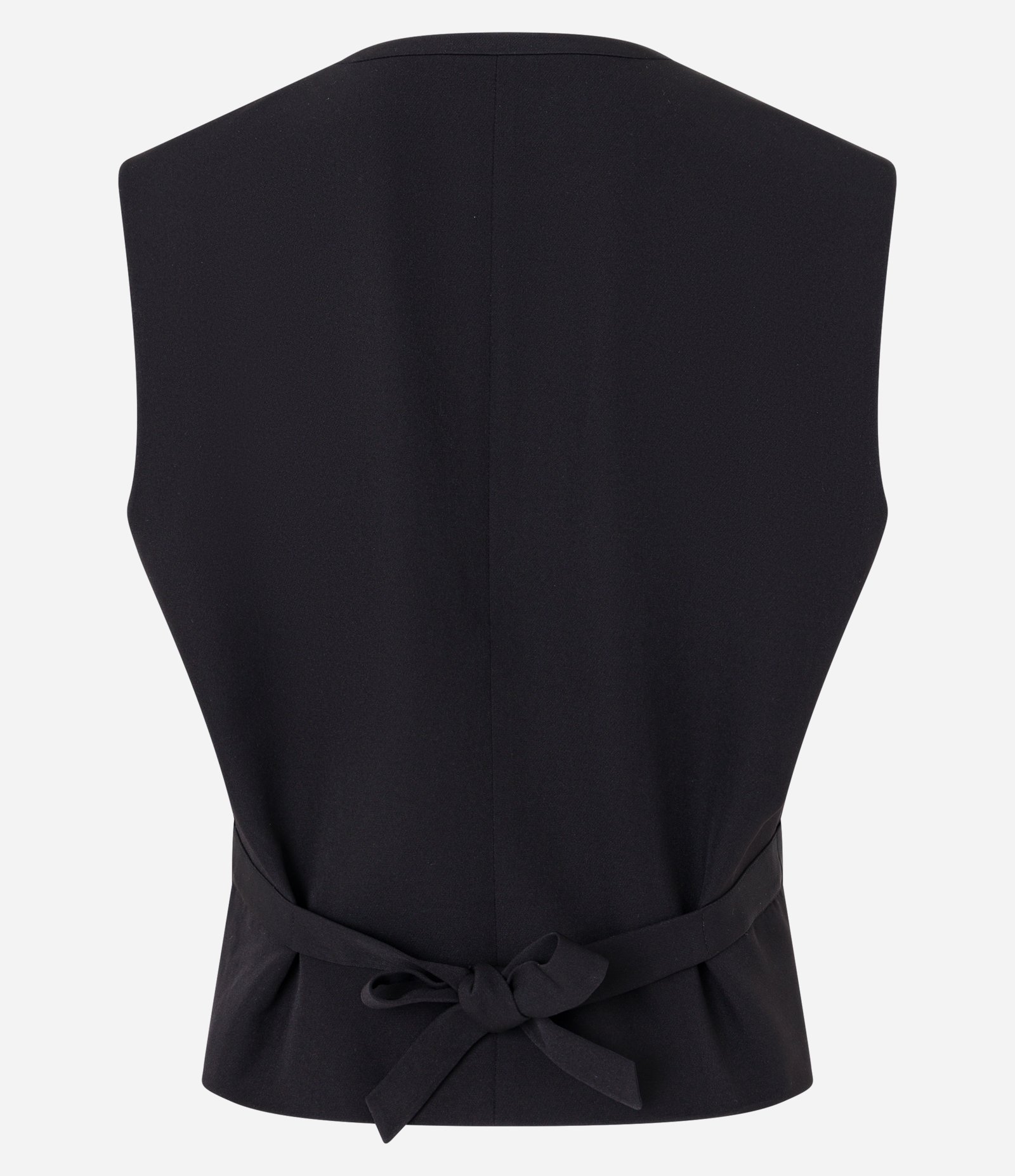Colete em Crepe com Lapela Diferenciada e Amarração Preto 6