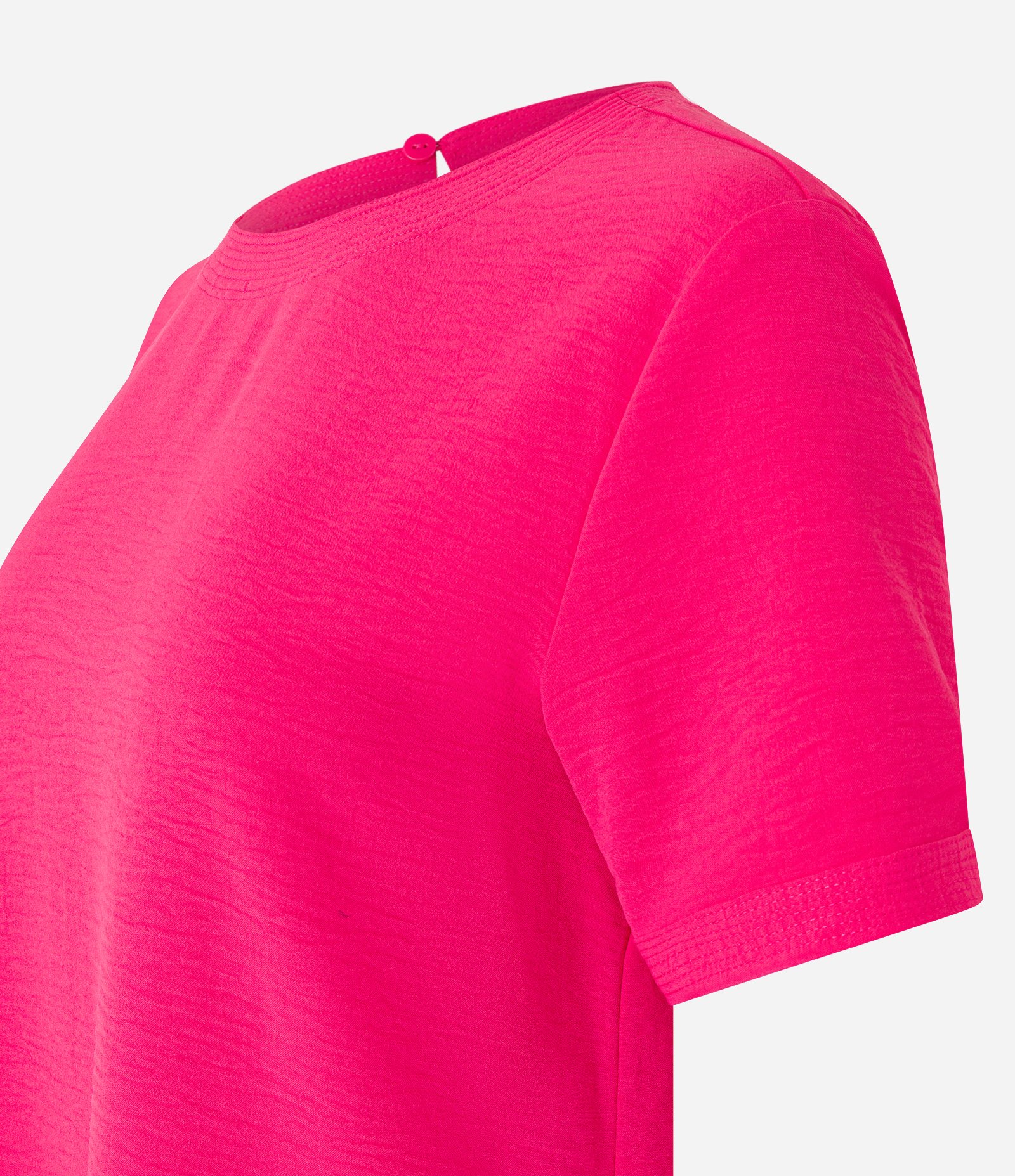 Blusa com Abertura nas Costas e Detalhes Pespontados Rosa Pink 7
