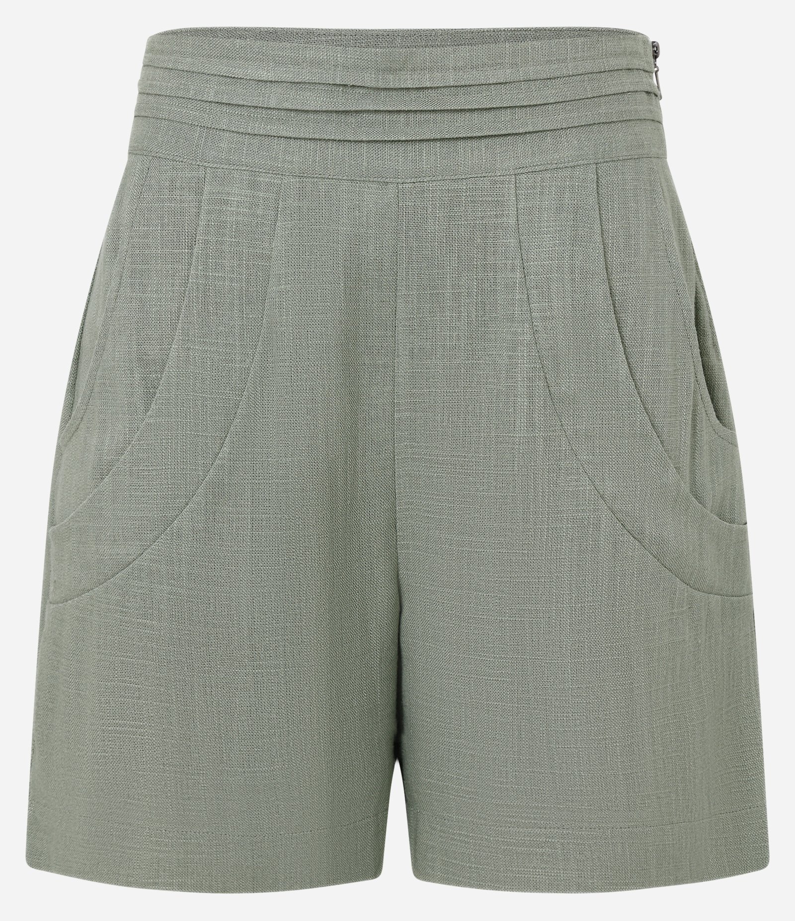 Short Reto em Viscolinho com Detalhe no Cós e Bolsos 5