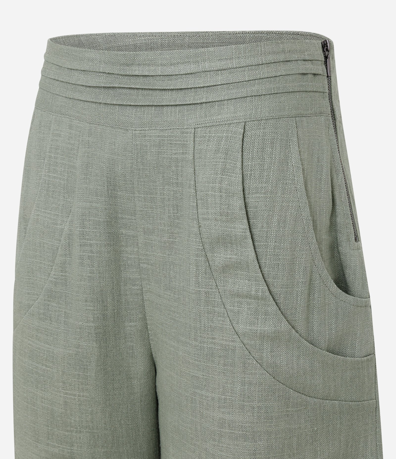 Short Reto em Viscolinho com Detalhe no Cós e Bolsos 7