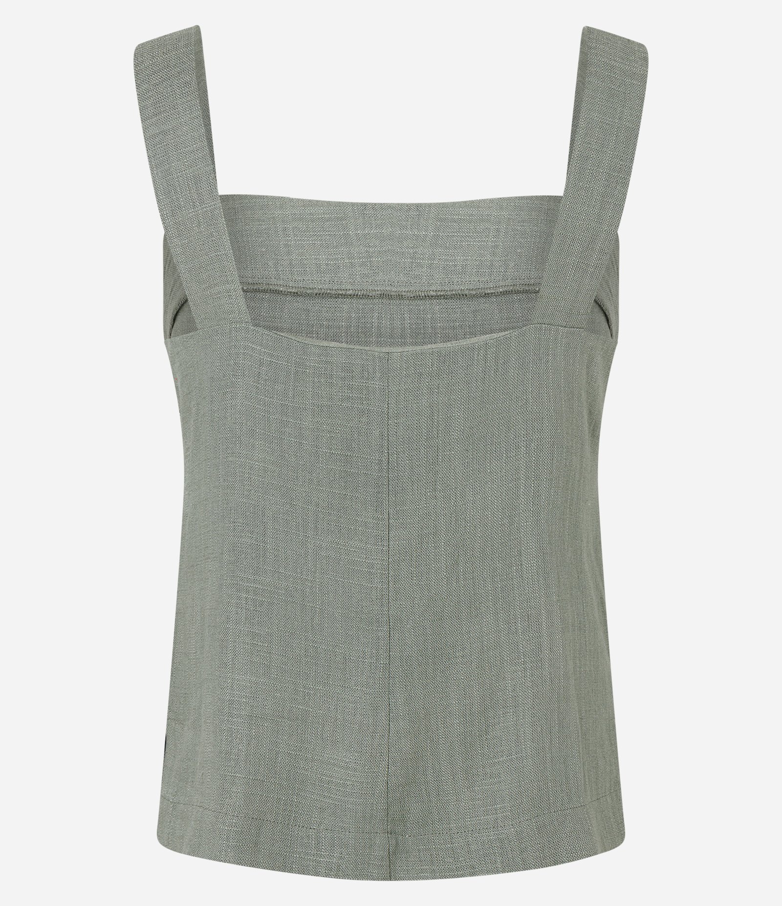 Blusa em Viscolinho com Alça Larga e Pregas no Decote Verde 7