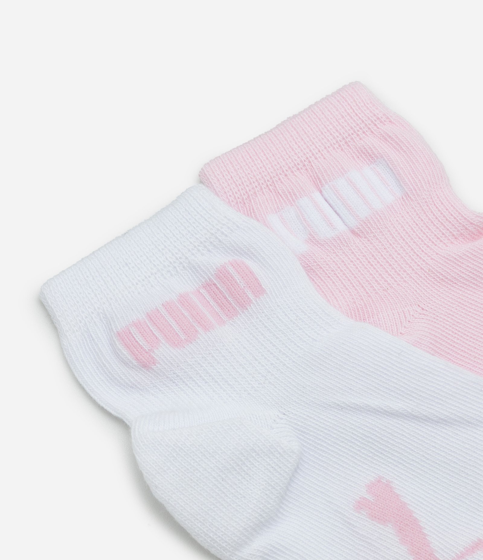 Kit 02 Meias Infantis em Algodão Puma - Tam 17 a 24 meses Rosa/Branco 3