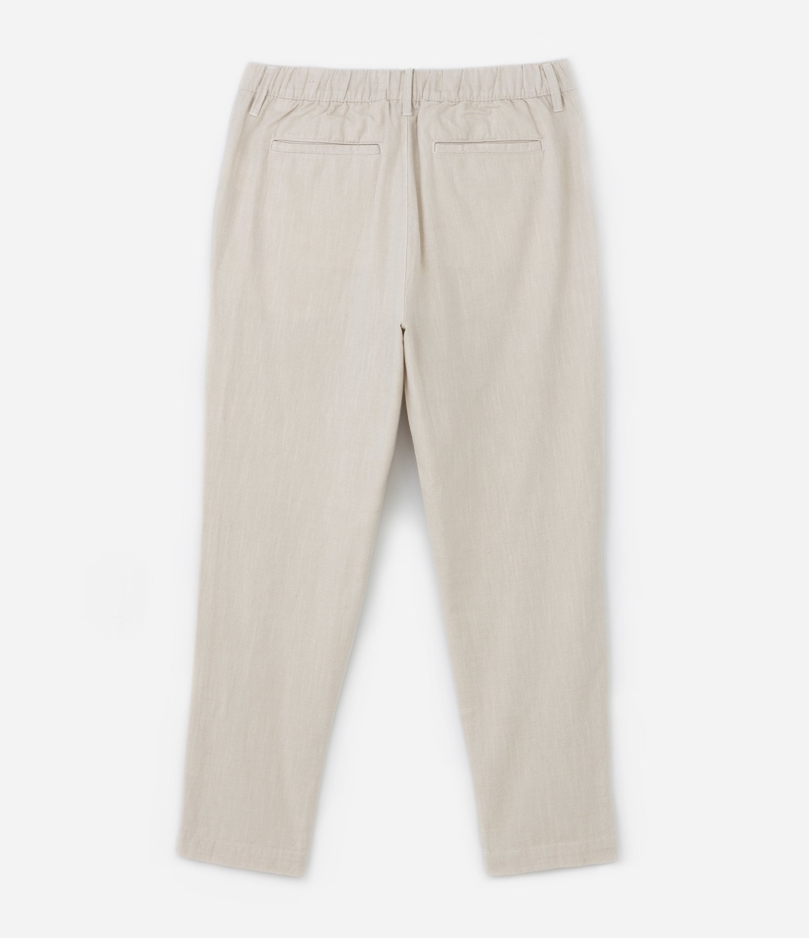 Calça Relaxed Oxford em Algodão Bege 4