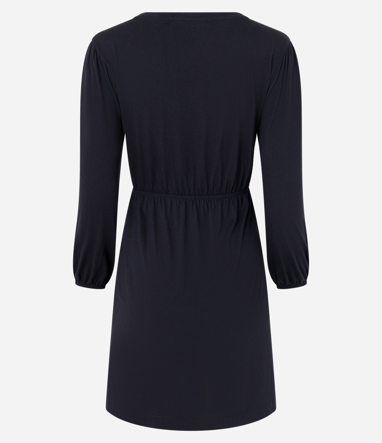 Vestido Curto em Algodão com Nó Central e Recorte Vazado Preto 6