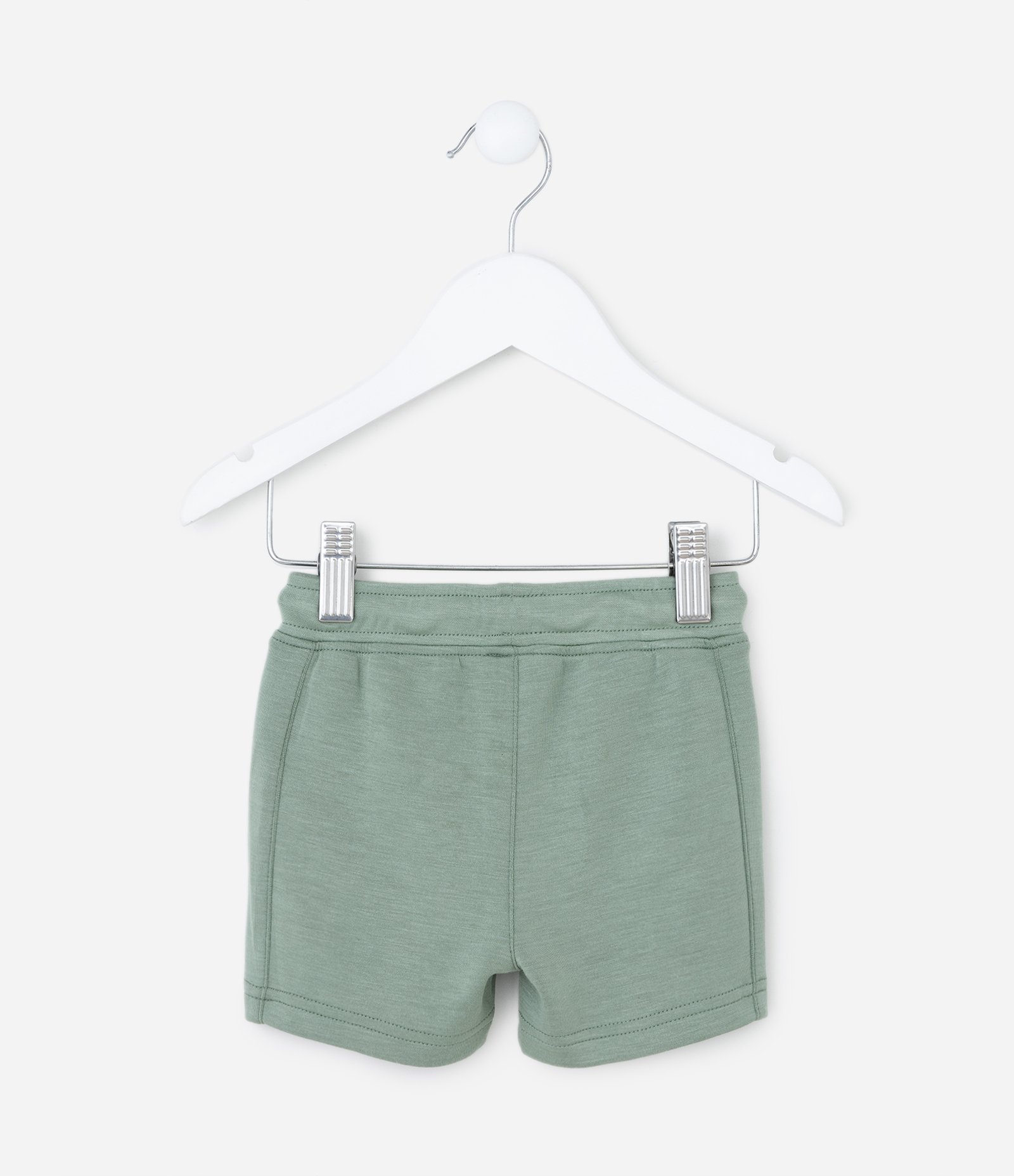 Bermuda Infantil em Modal com Bolsinhos - Tam 0 a 18 meses Verde 2
