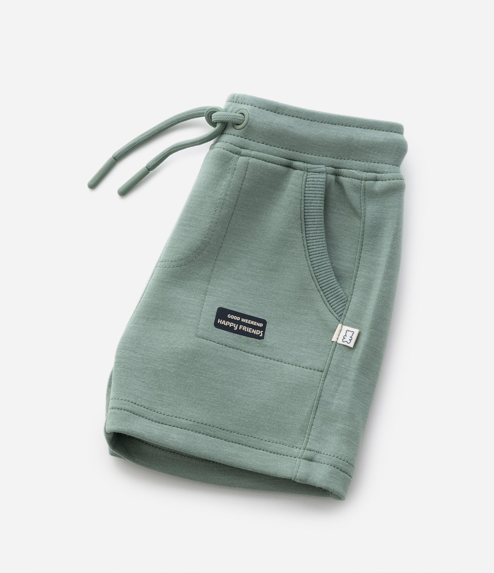 Bermuda Infantil em Modal com Bolsinhos - Tam 0 a 18 meses Verde 5