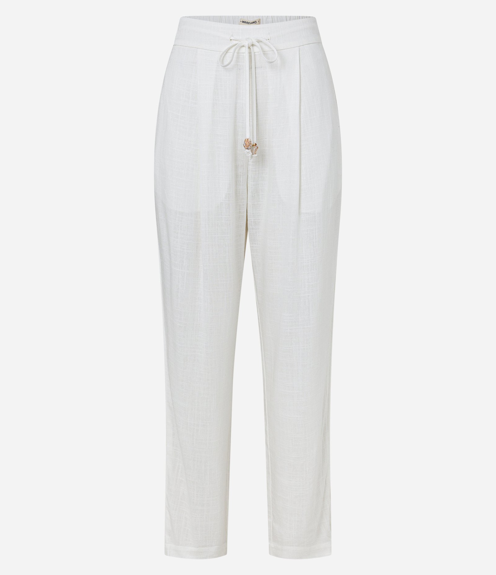 Calça Fluída em Viscolinho com Cós Elástico e Amarração 6