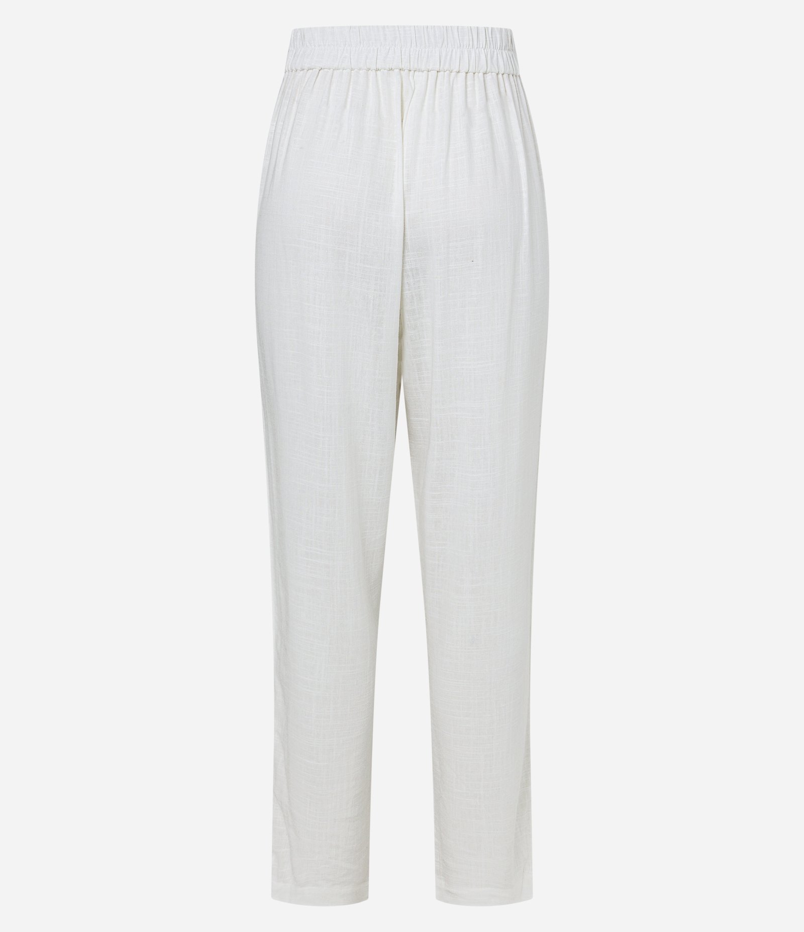 Calça Fluída em Viscolinho com Cós Elástico e Amarração 7