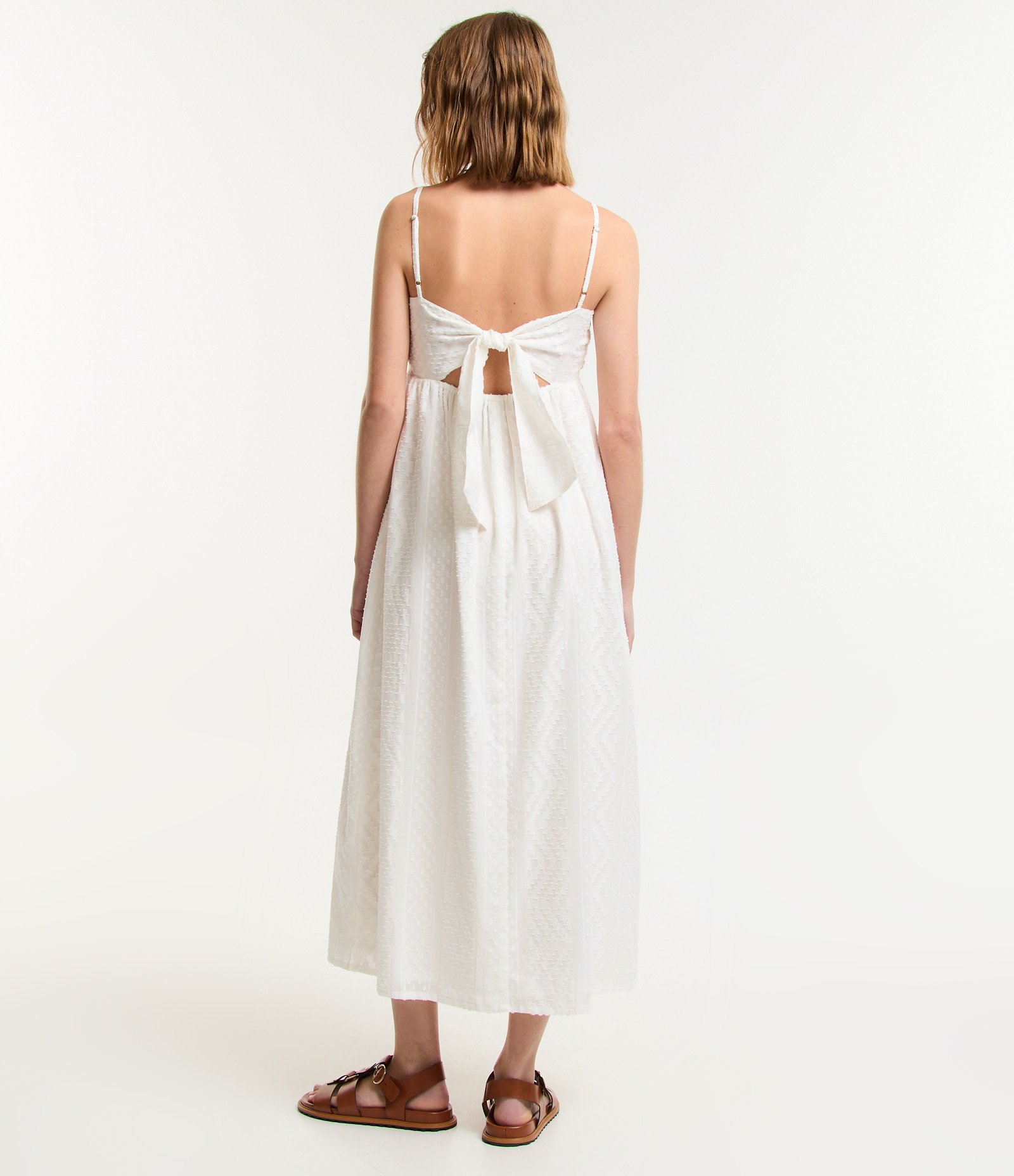 Vestido New Midi com Conchas Bordadas Branco 3