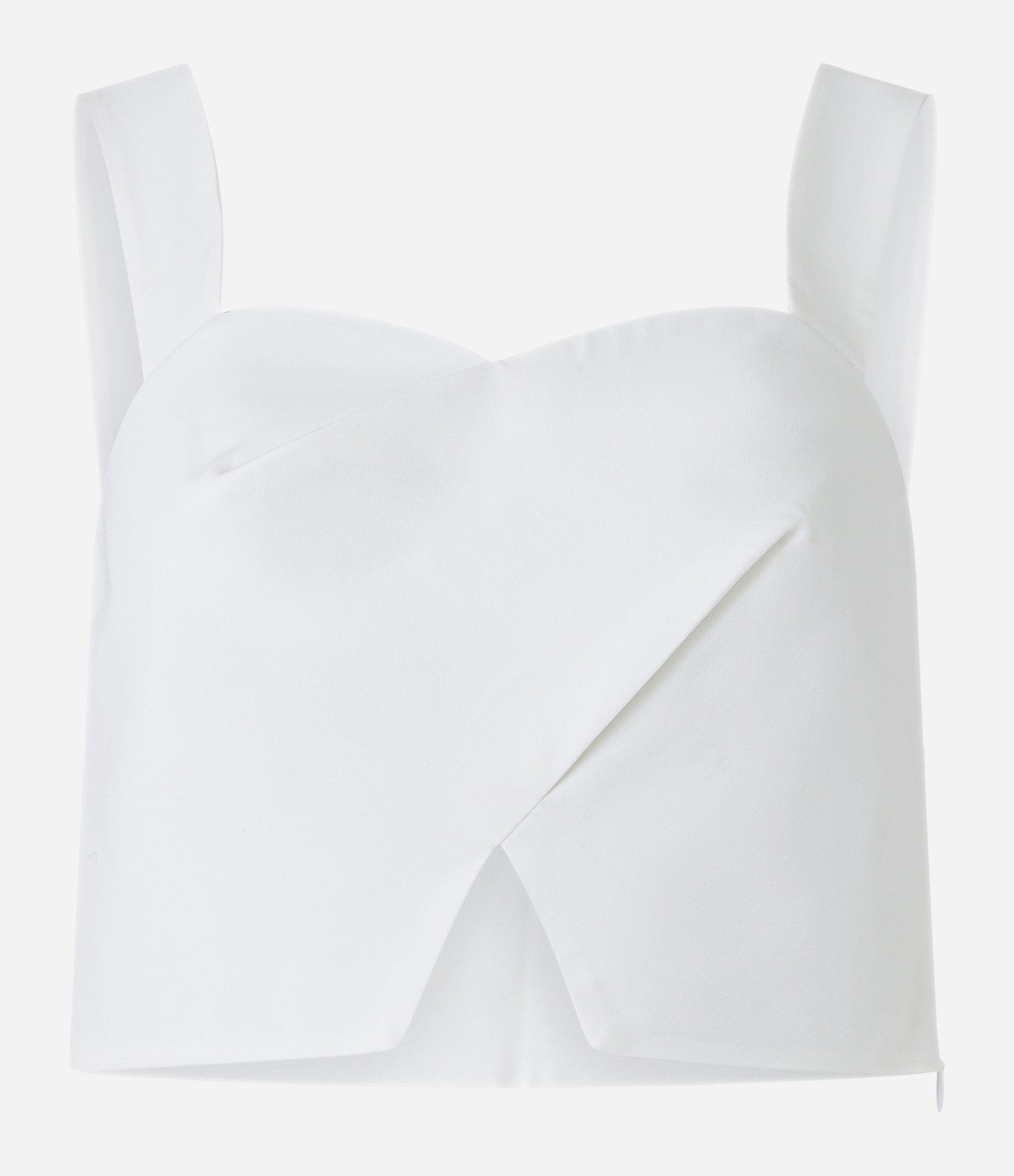 Top em Crepe com Decote Coração e Pregas Branco Neve 4