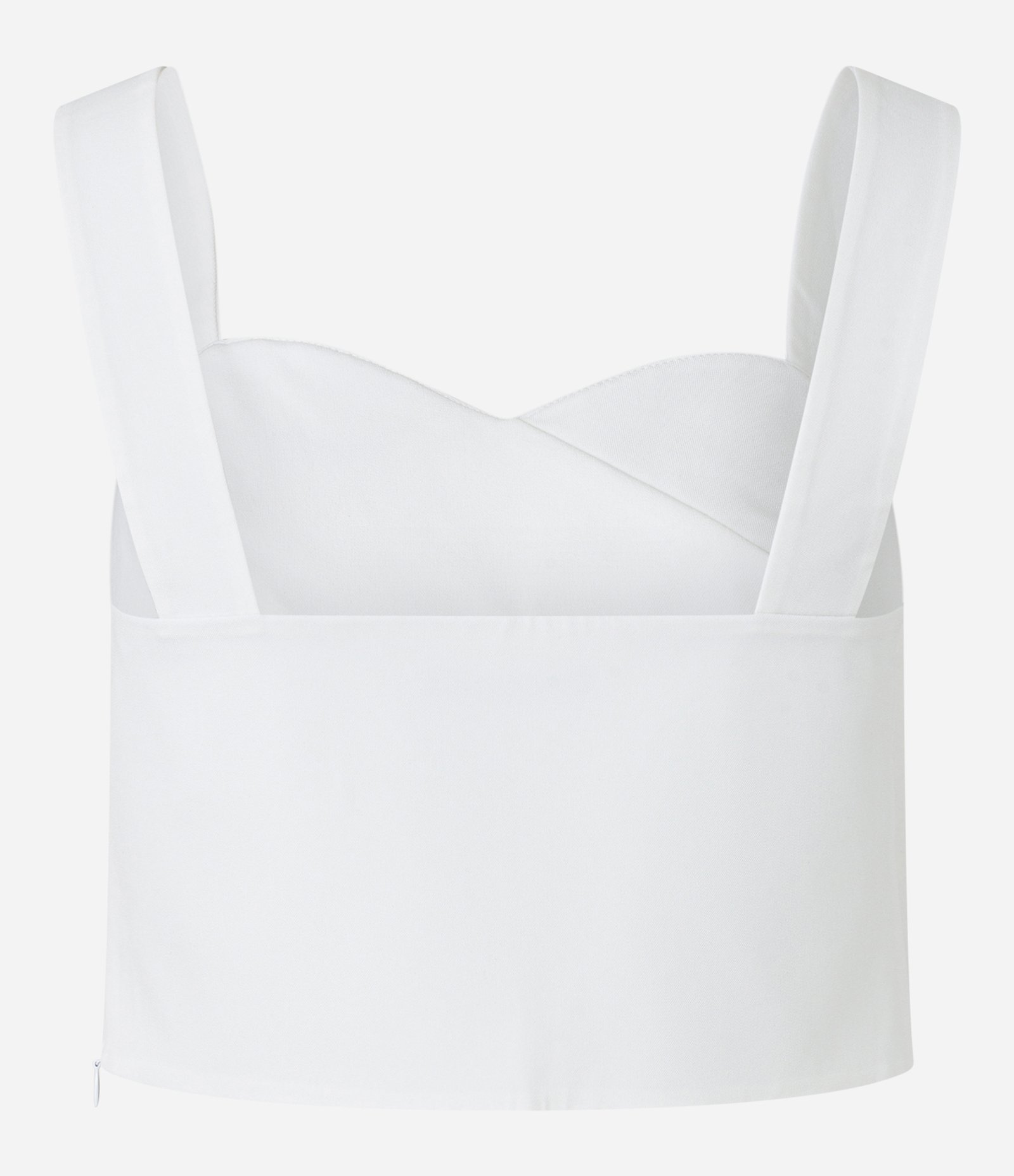 Top em Crepe com Decote Coração e Pregas Branco Neve 5