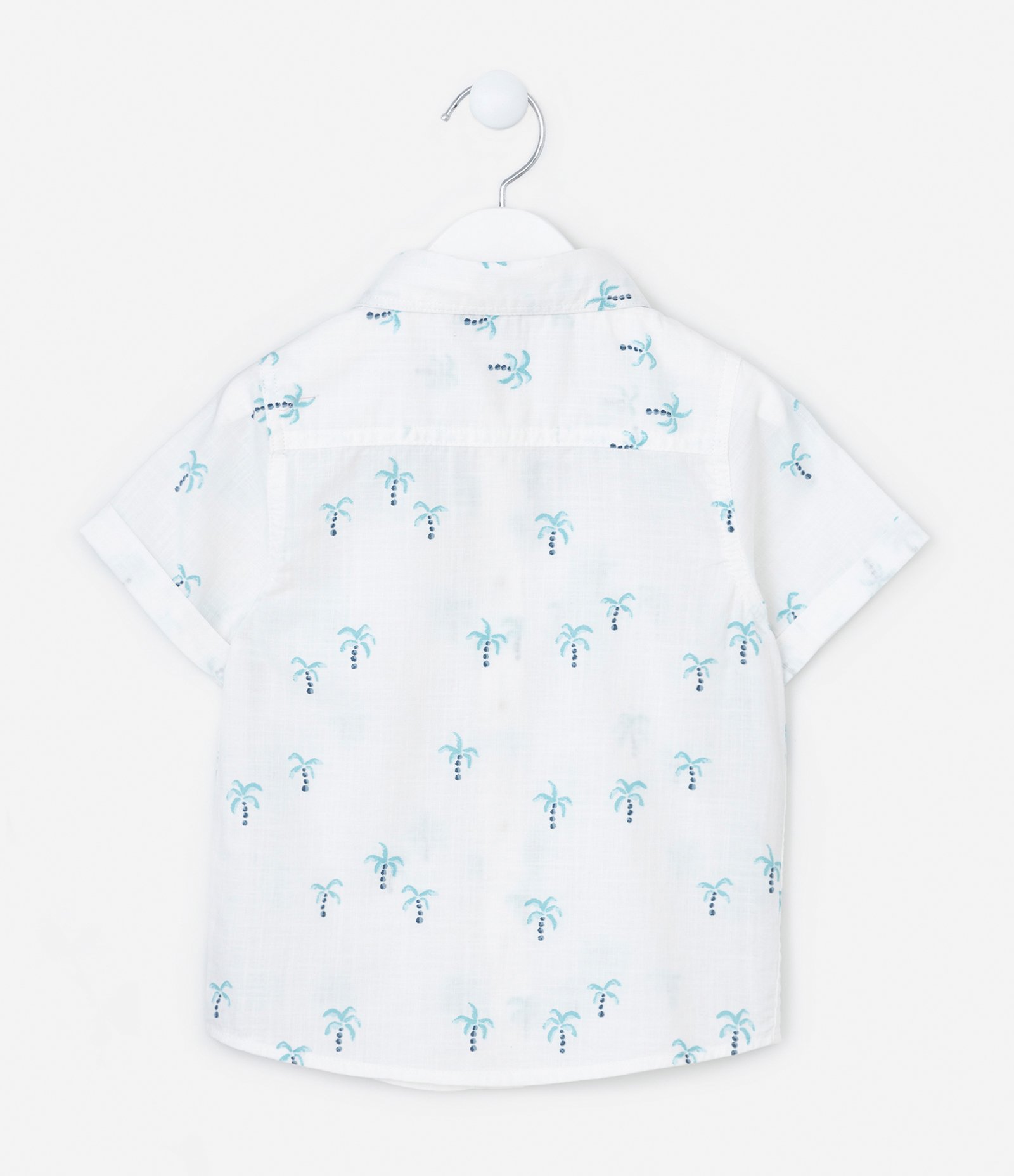 Camisa Infantil com Estampa Coqueiros - Tam 1 a 5 Anos Branco Neve 2