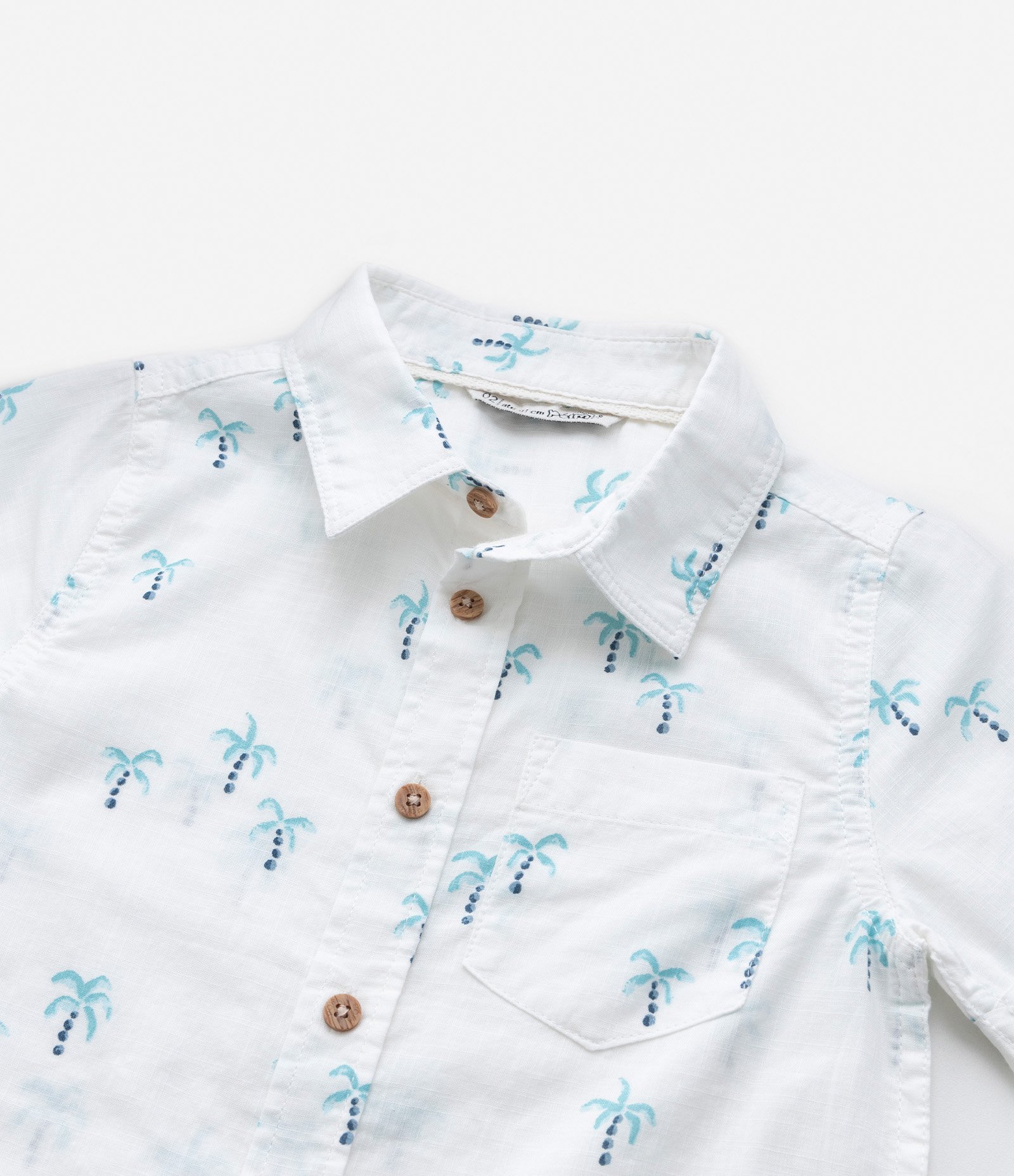 Camisa Infantil com Estampa Coqueiros - Tam 1 a 5 Anos Branco Neve 5