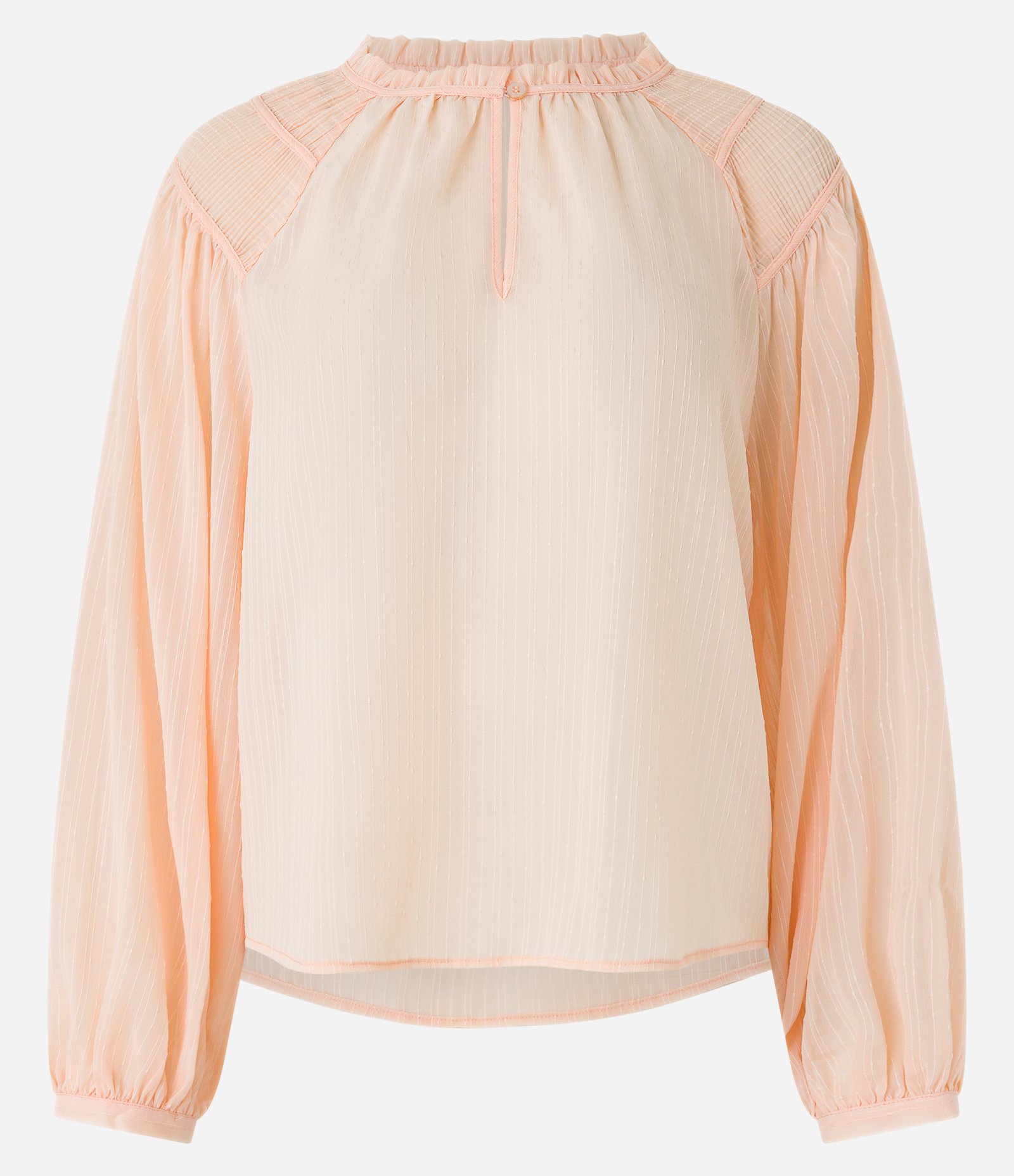 Blusa Texturizada em Chiffon com Detalhe nos Ombros Laranja 5