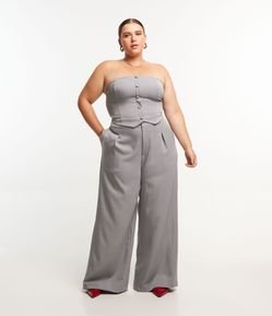 Calça Pantalona Alfaiataria com Listras Curve & Plus Size