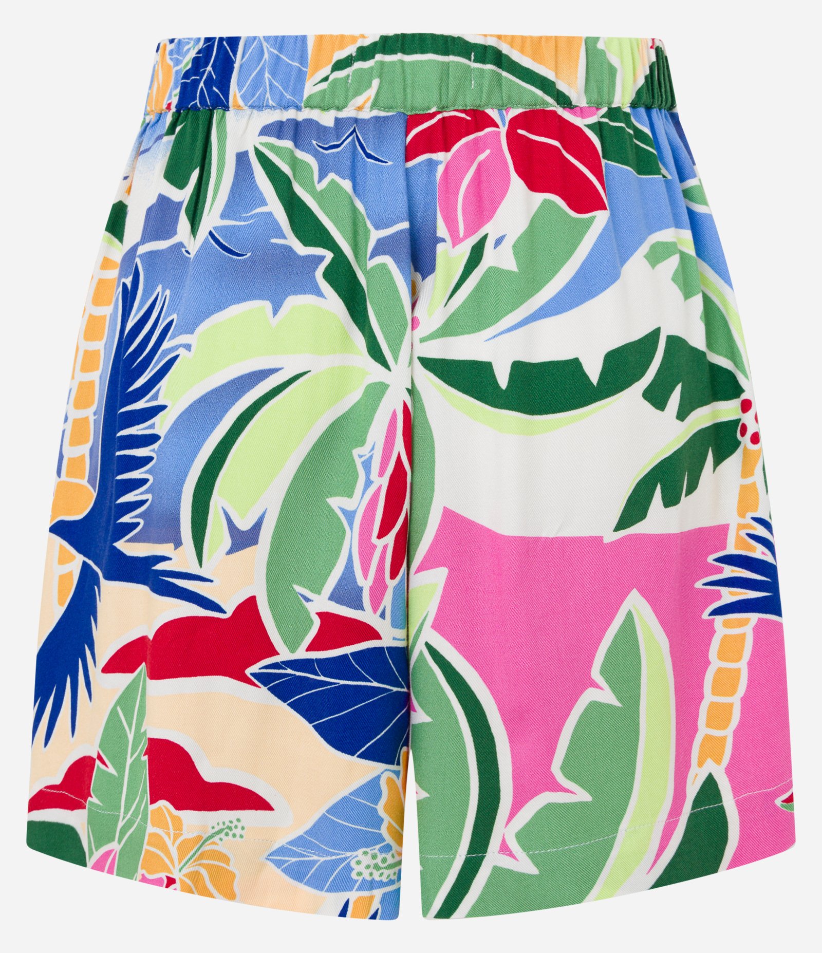 Short Gode em Viscose com Pregas e Estampa Tropical Multicores 5