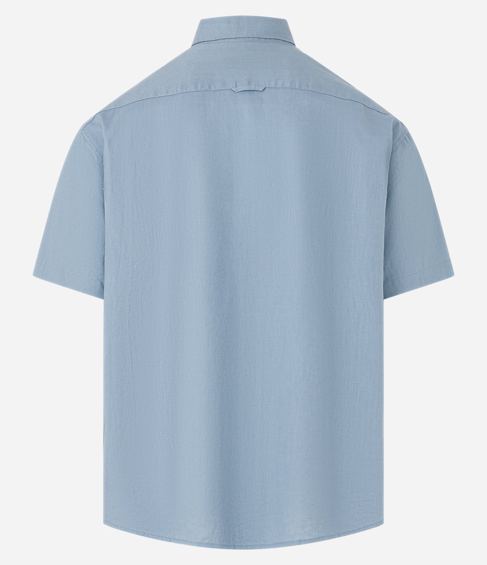 Camisa Relaxed em Cânhamo com Bolso Azul Claro 5